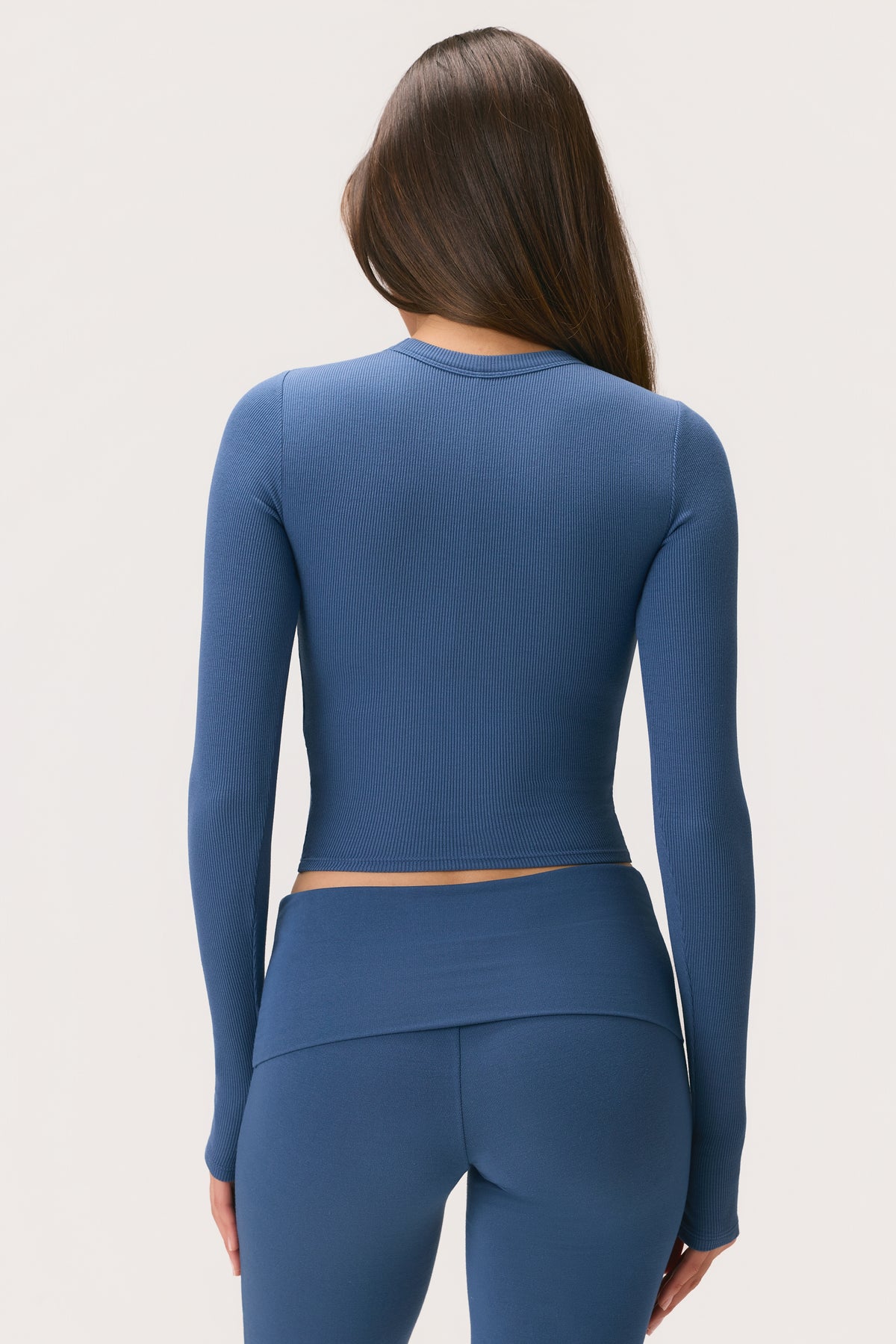 ButterCloud™ Long-Sleeve Crop Top in Marine - 2