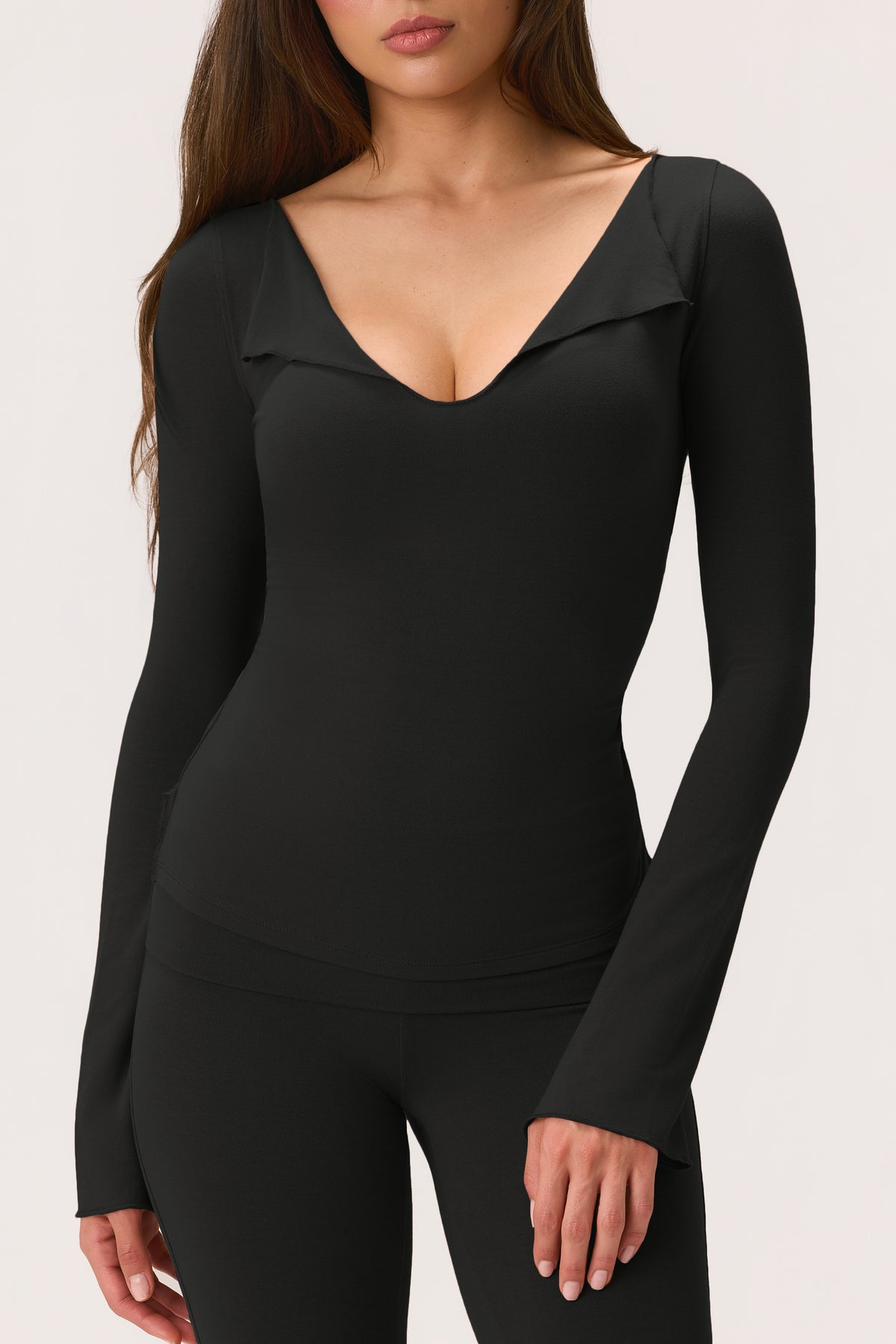 ButterCloud™ Long-Sleeve Top in Black - 2
