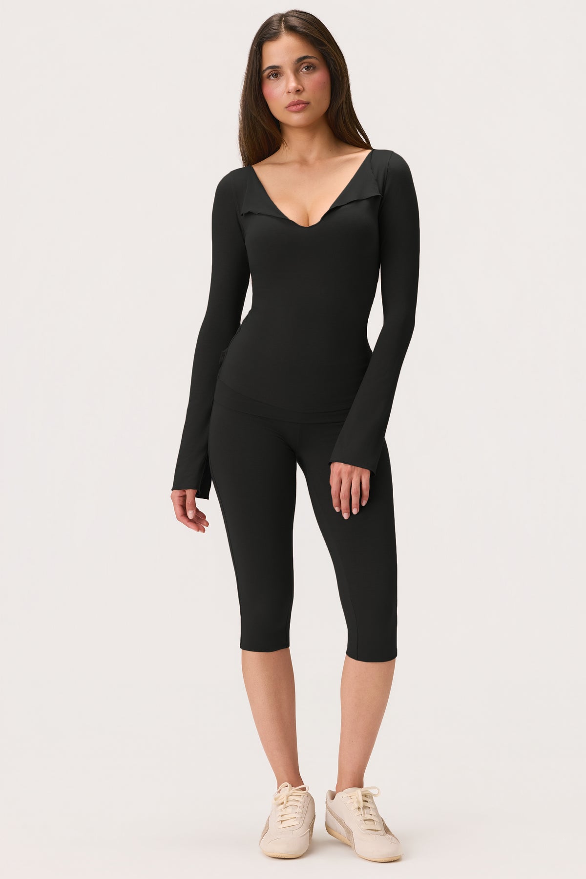 ButterCloud™ Long-Sleeve Top in Black