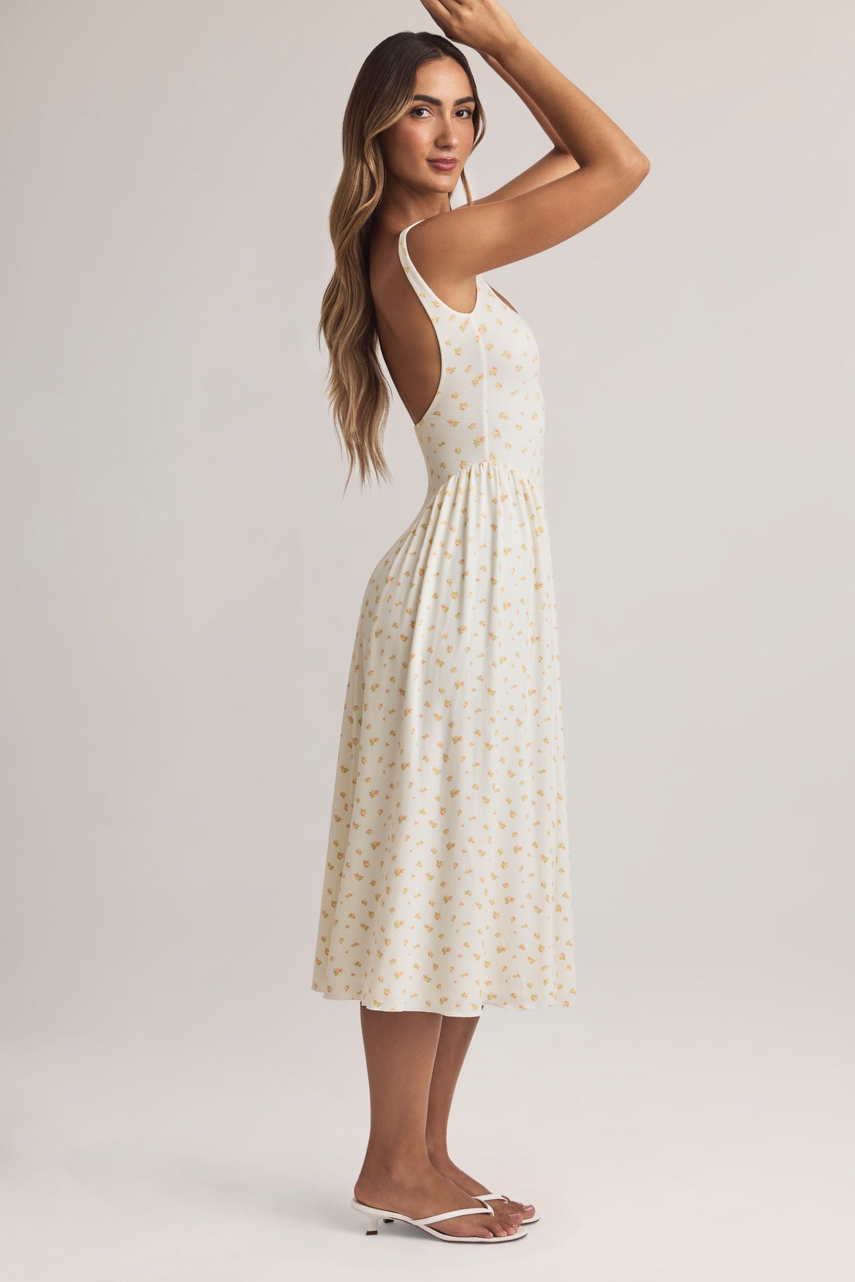 Modal A-Line Midaxi Dress in Floral Print - 8