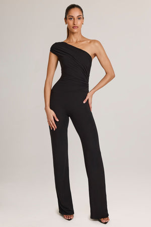 Modal One-Shoulder Jumpsuit in Black