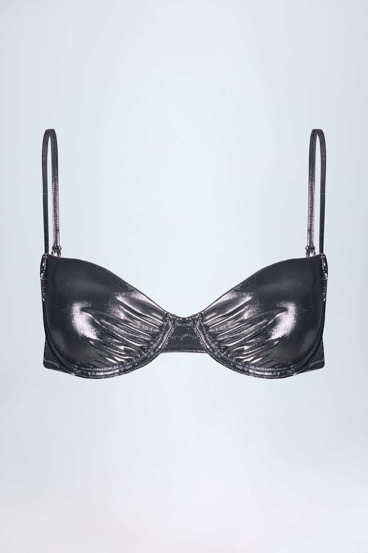 Underwired Bikini Top in Silver - 5