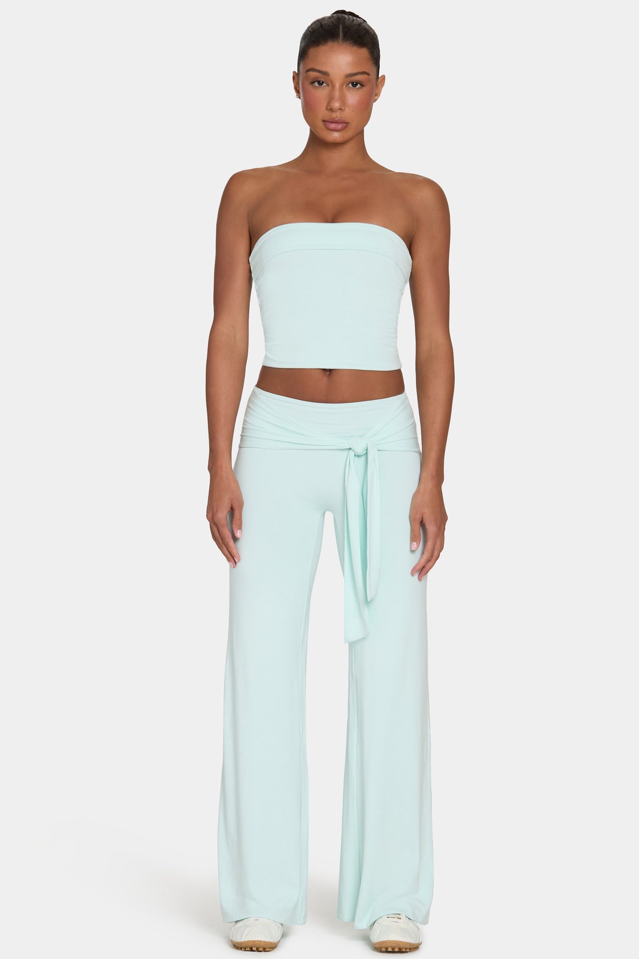 ButterCloud™ Tie-Waist Wide-Leg Trousers in Peppermint - 6