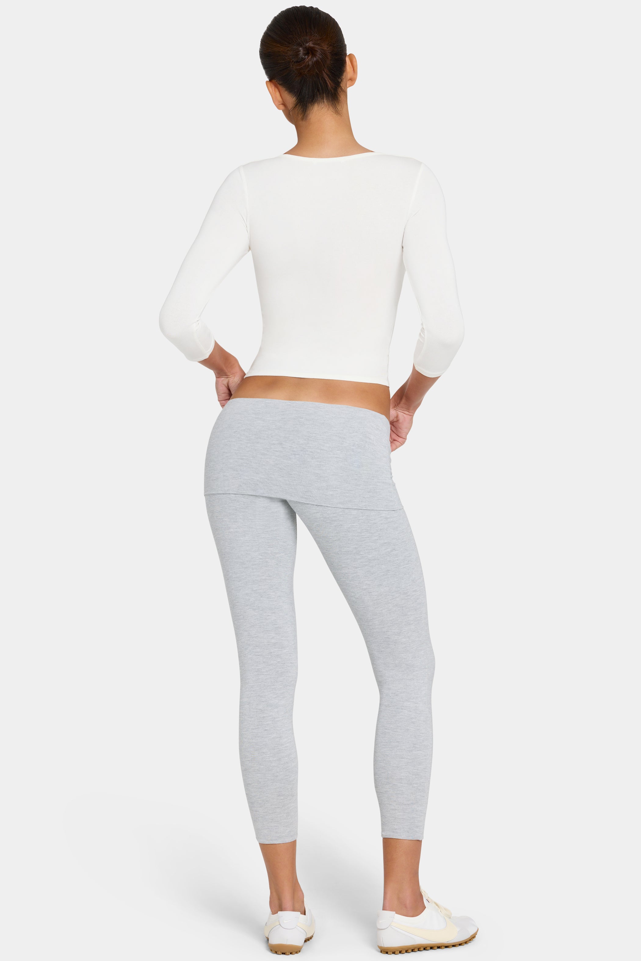 ButterCloud™ 7/8 Leggings in Grey Marl - 2