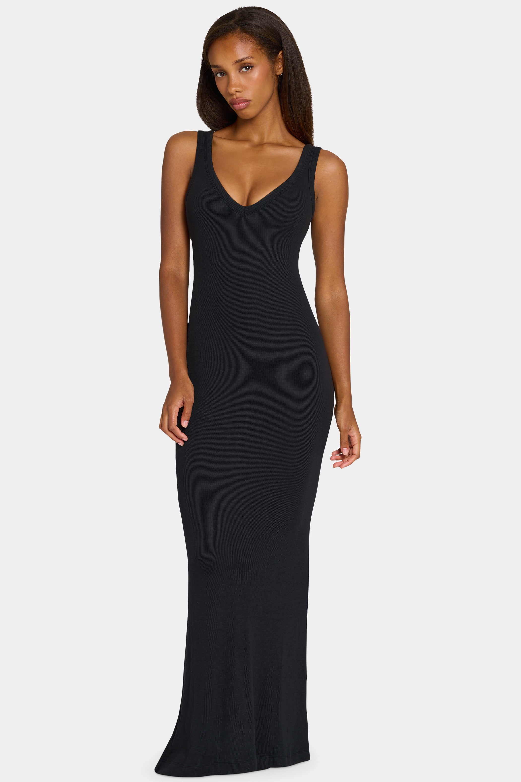ButterCloud™ Built-In Bra Maxi Dress in Black