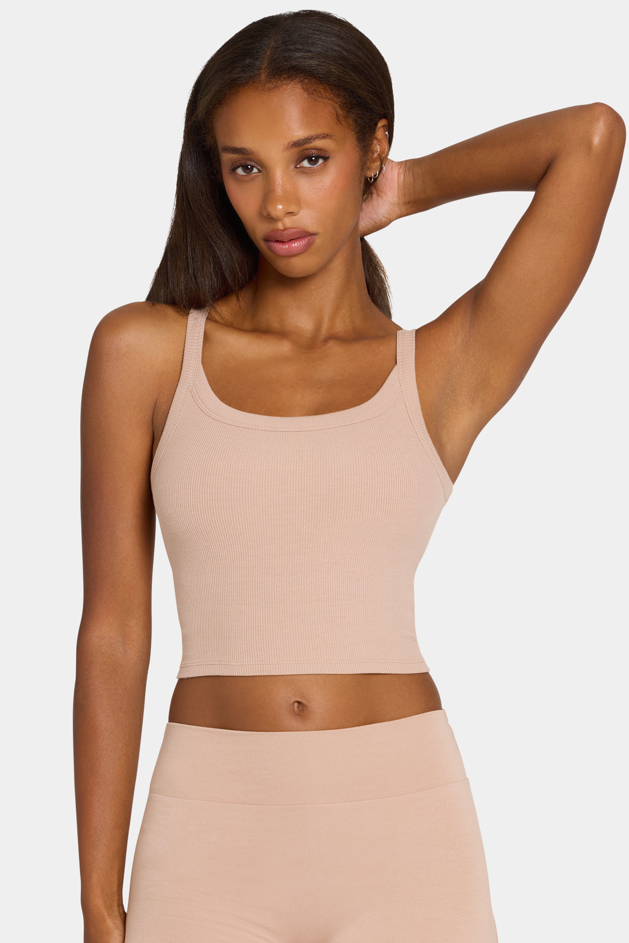 ButterCloud™ Built-In Bra Tank Top in Oatmeal