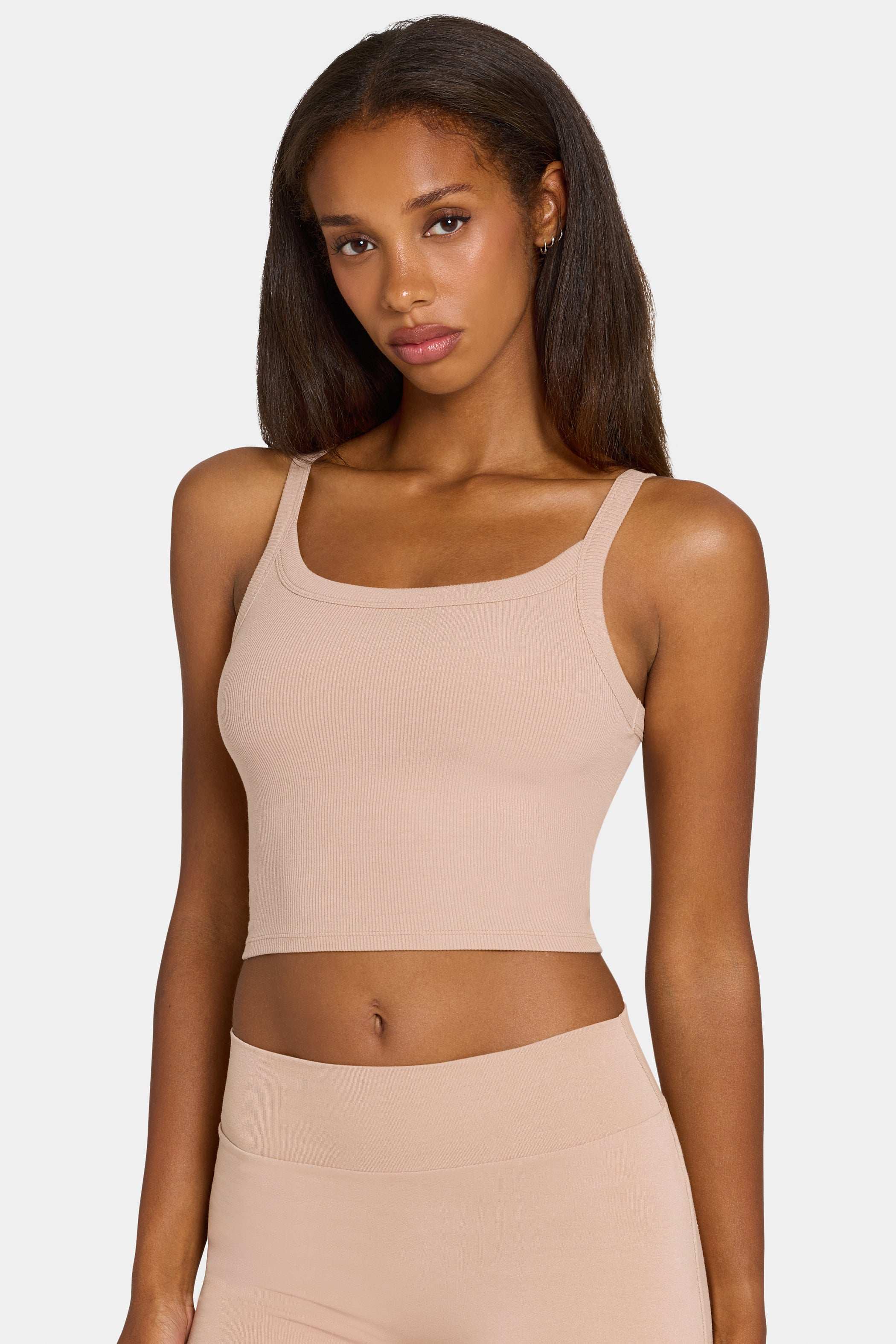 ButterCloud™ Built-In Bra Tank Top in Oatmeal