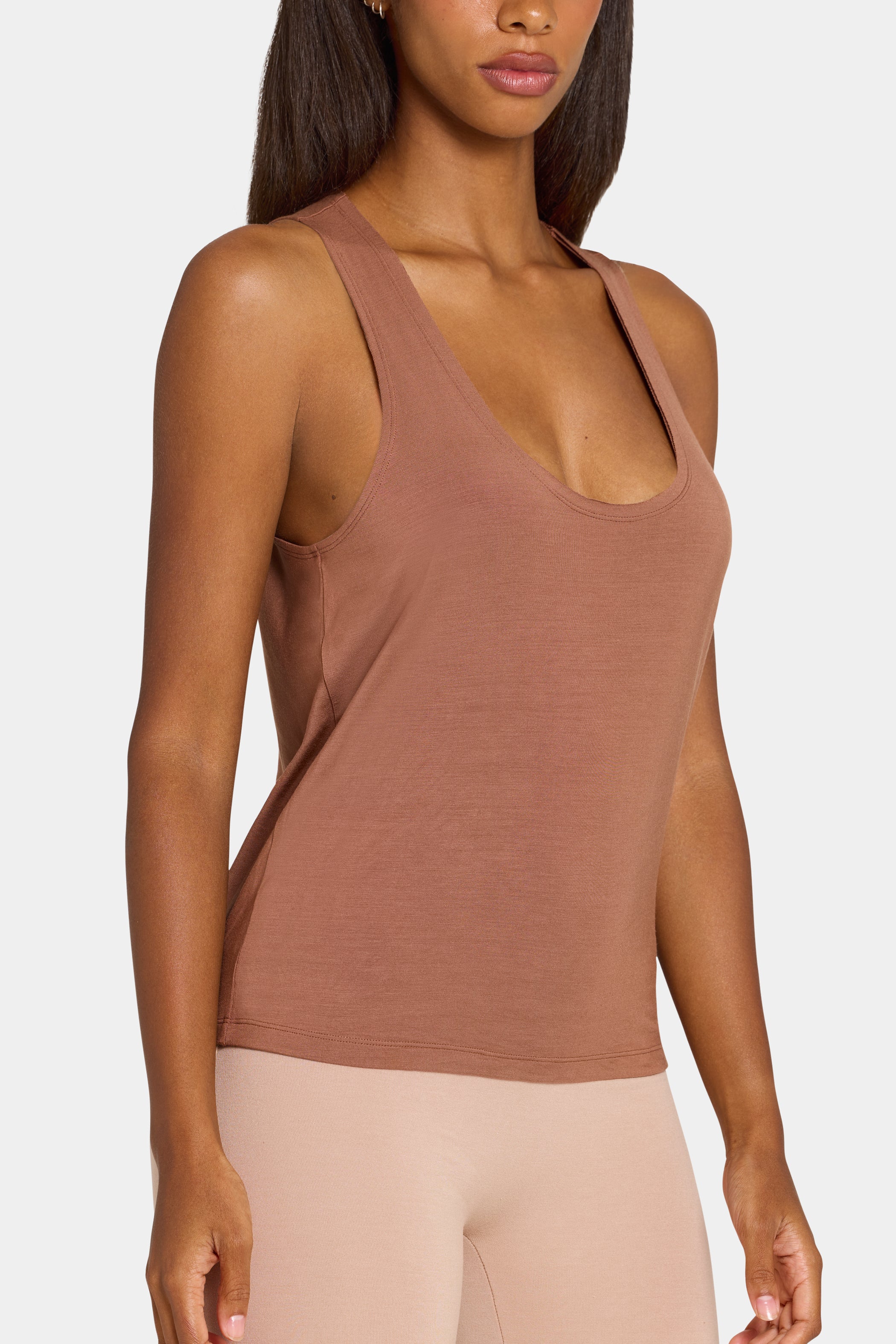 ButterCloud™ Slouchy Tank Top in Cocoa