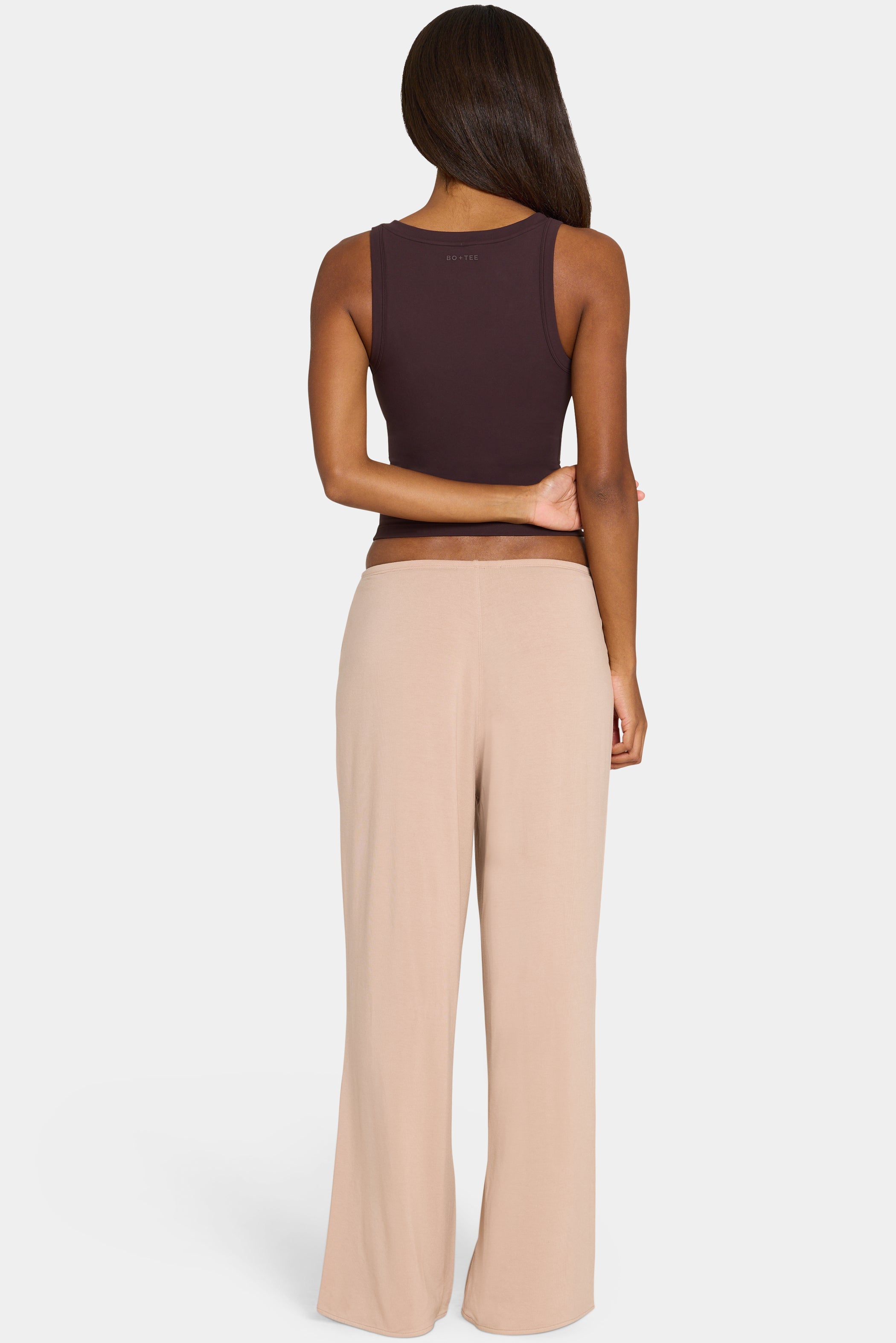 ButterCloud™ Tie-Waist Wide-Leg Trousers in Oatmeal