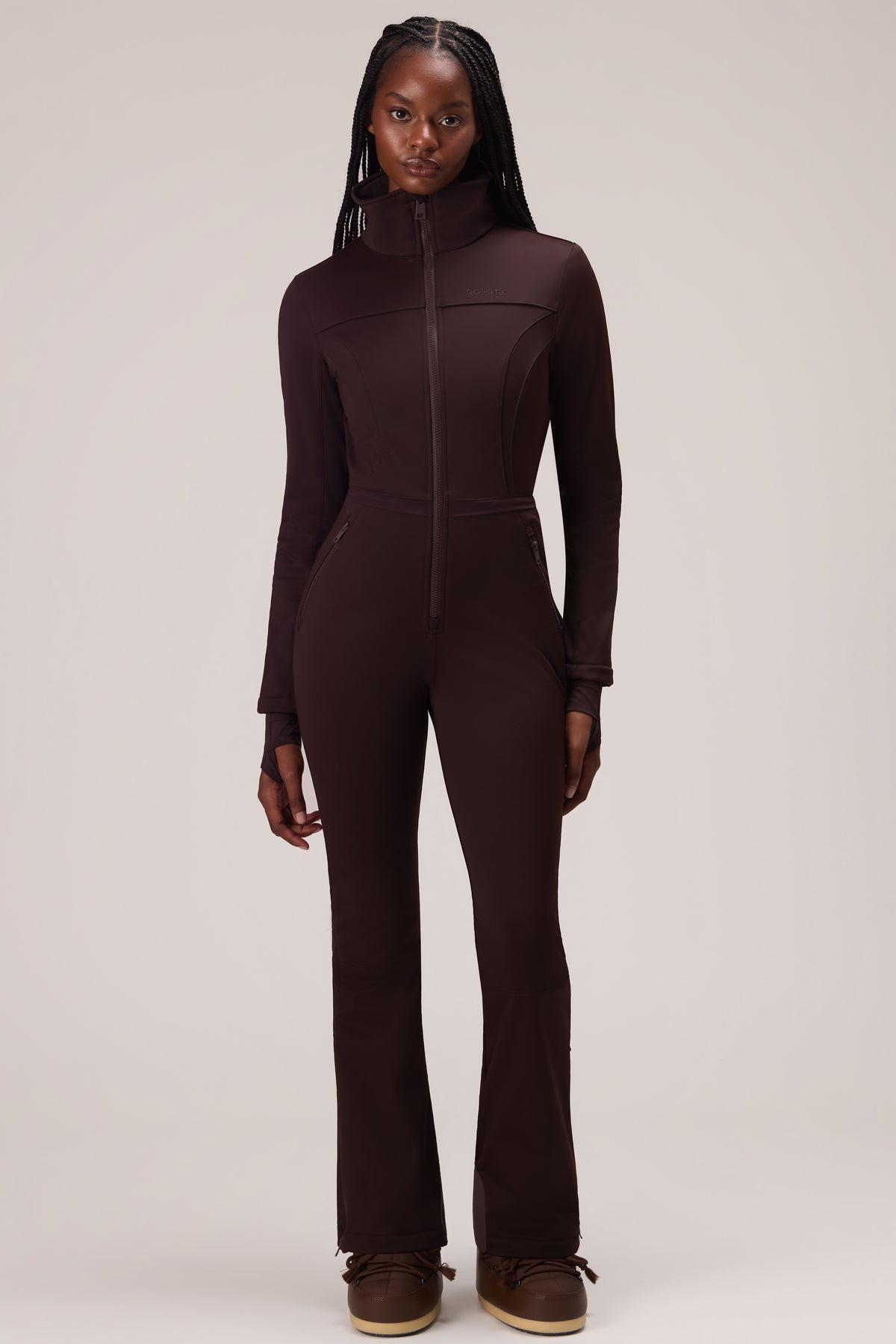 Fur Ski Suit in Hot Cocoa