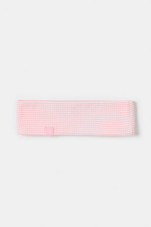 Ribbed Jersey Headband in Peach Stripe