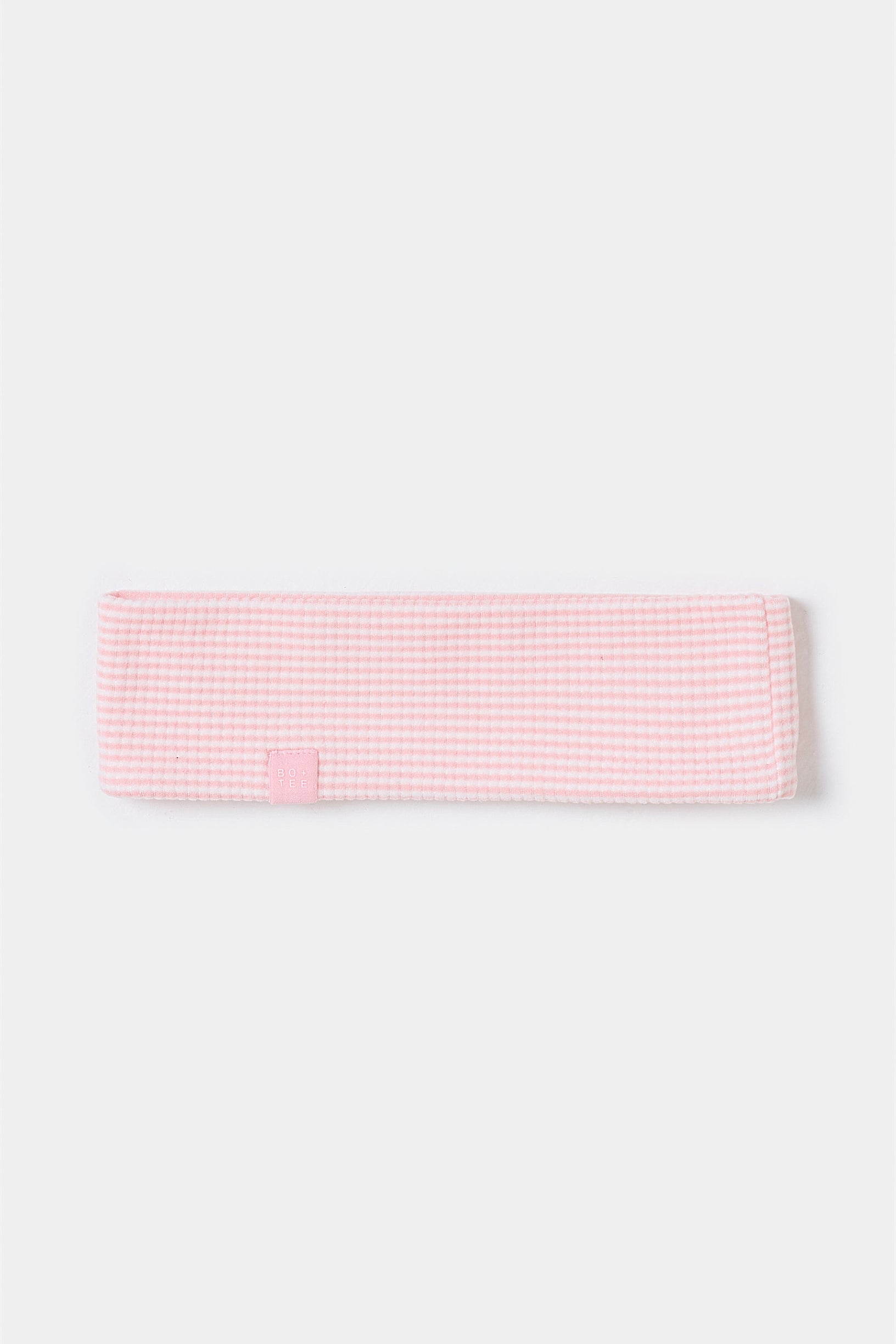 Ribbed Jersey Headband in Peach Stripe - 2