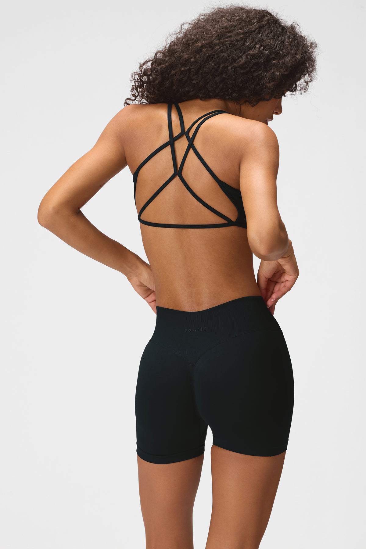 Seamless Mini Shorts in Black