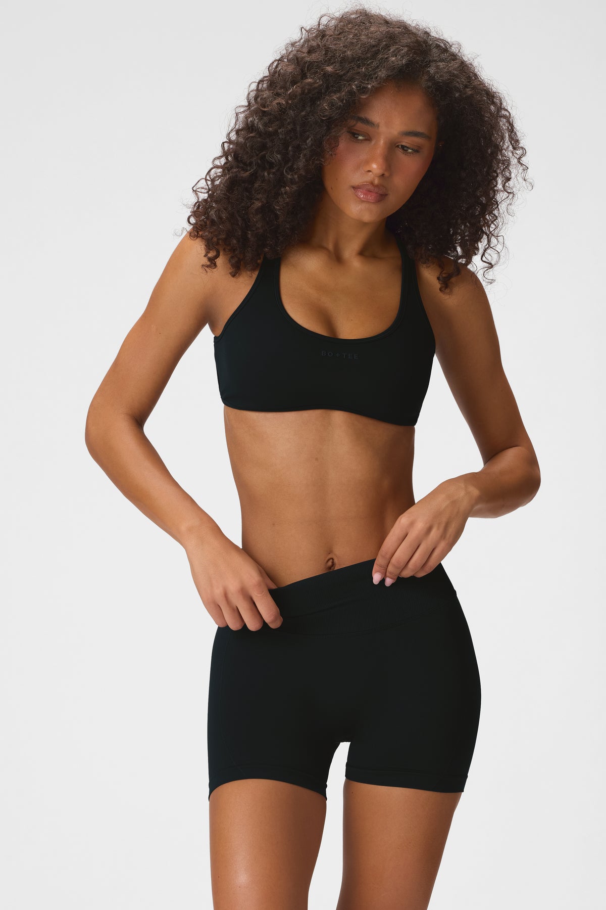 Seamless Mini Shorts in Black