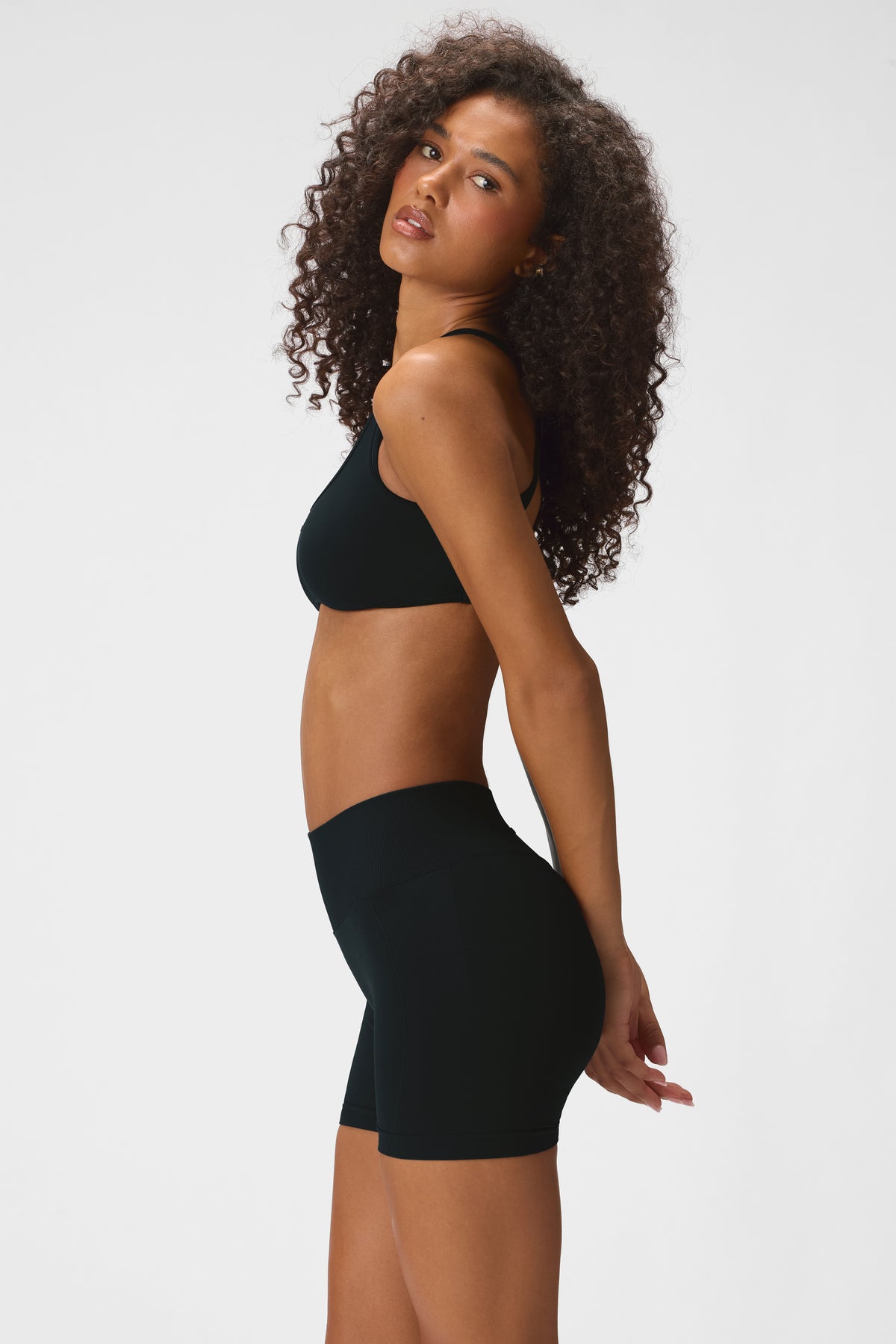 Seamless Mini Shorts in Black