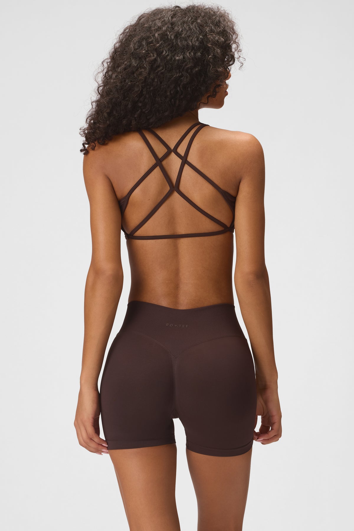 Seamless Mini Shorts in Espresso