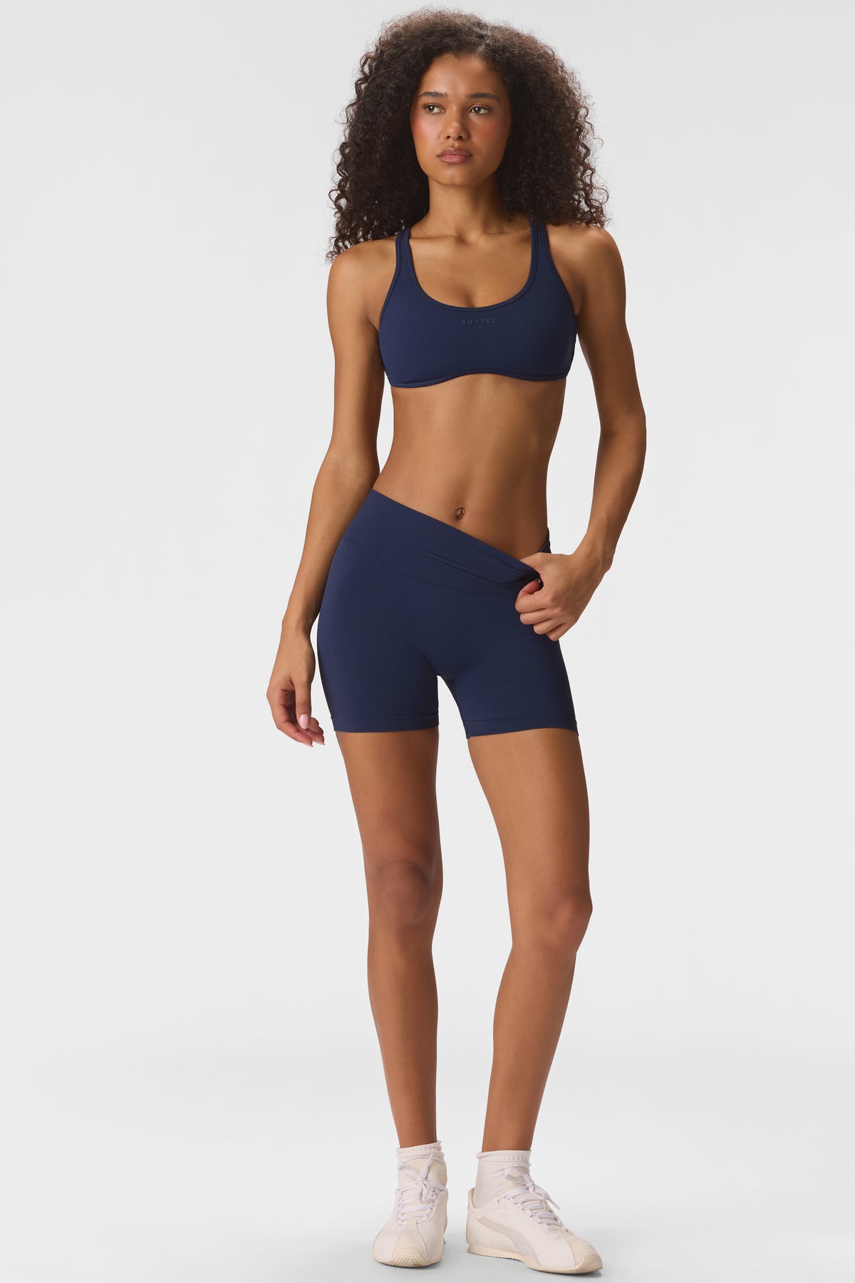 Seamless Mini Shorts in Midnight Navy
