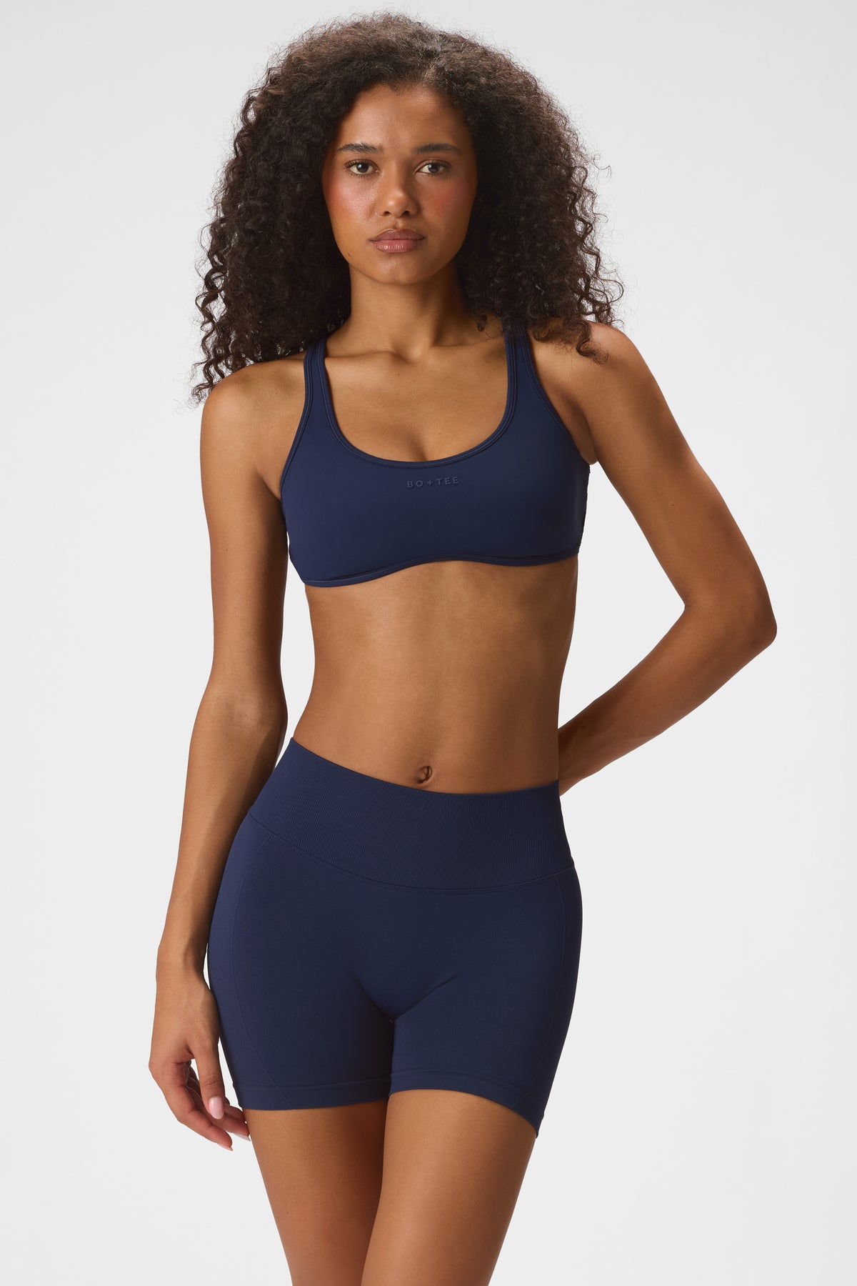 Seamless Mini Shorts in Midnight Navy