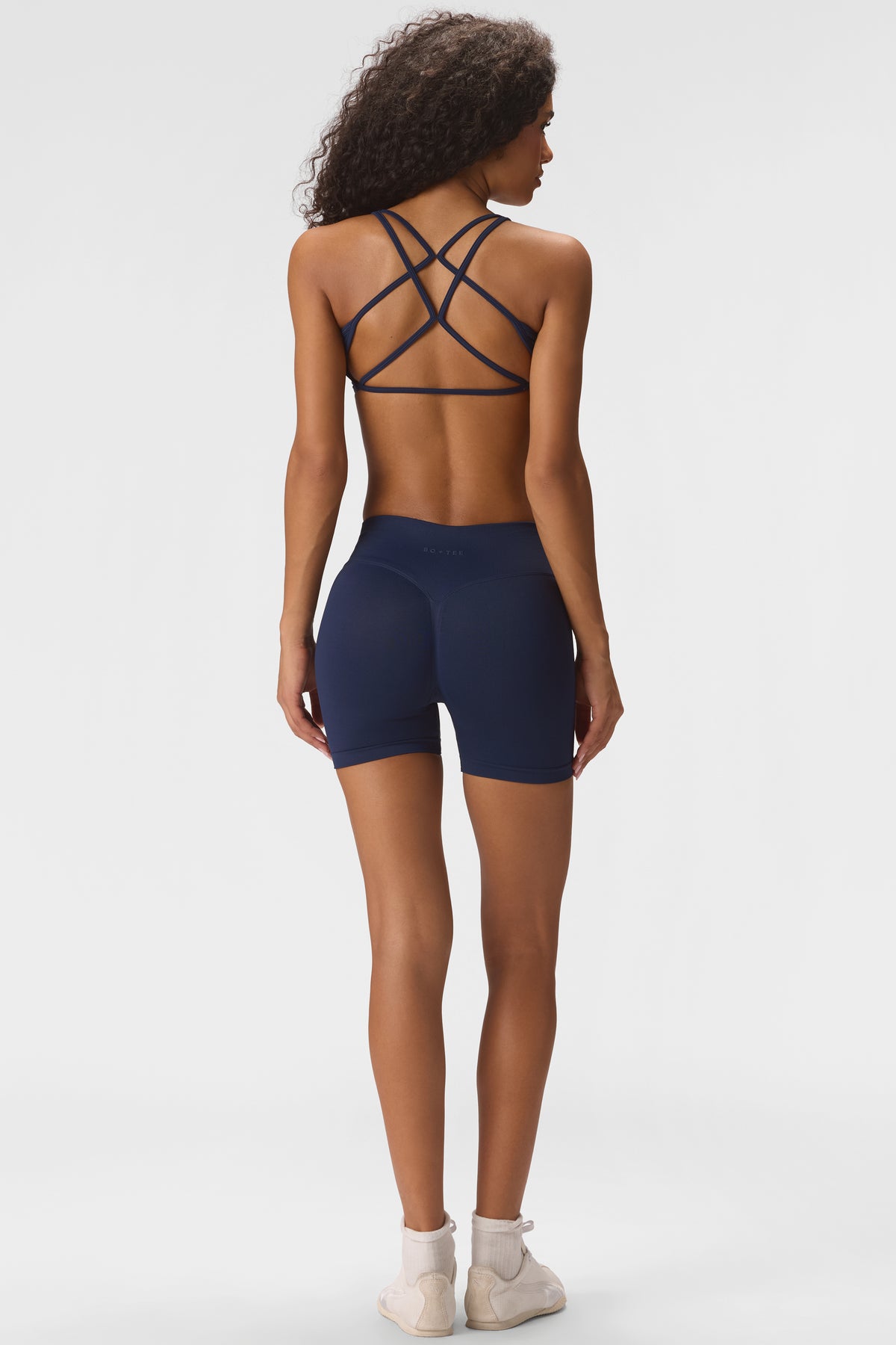 Seamless Mini Shorts in Midnight Navy