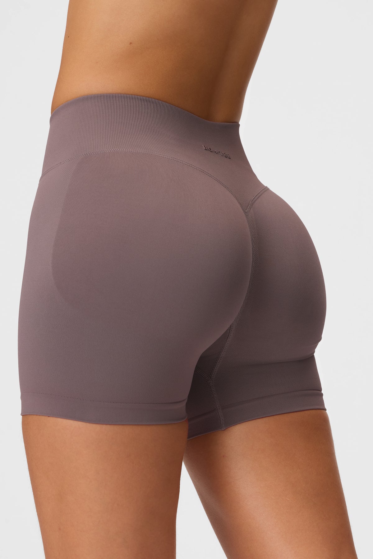 Seamless Mini Shorts in Stone