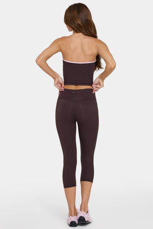 Soft Active Capri Leggings in Choc Chip