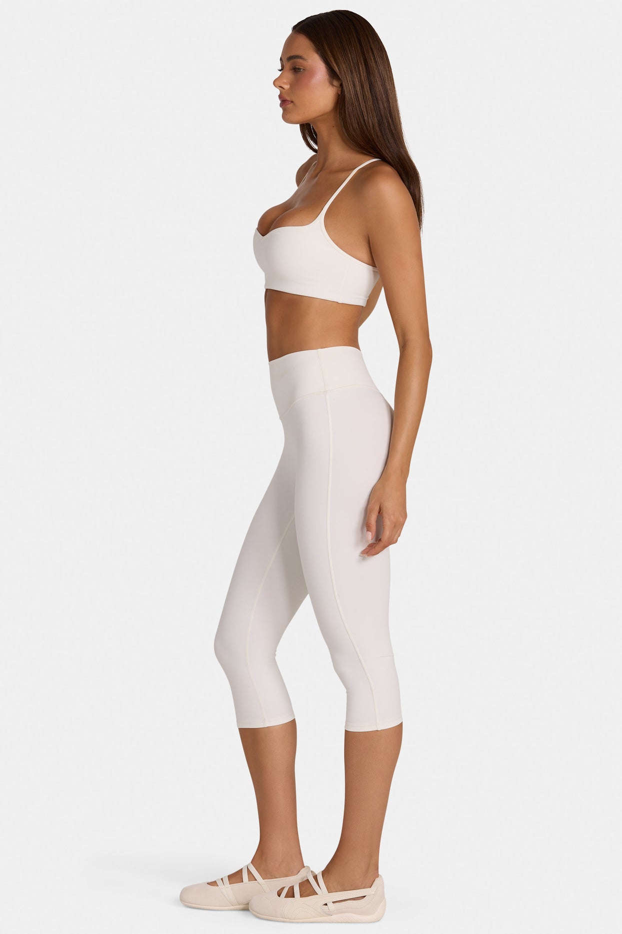 Soft Active Capri Leggings in Coconut - 5