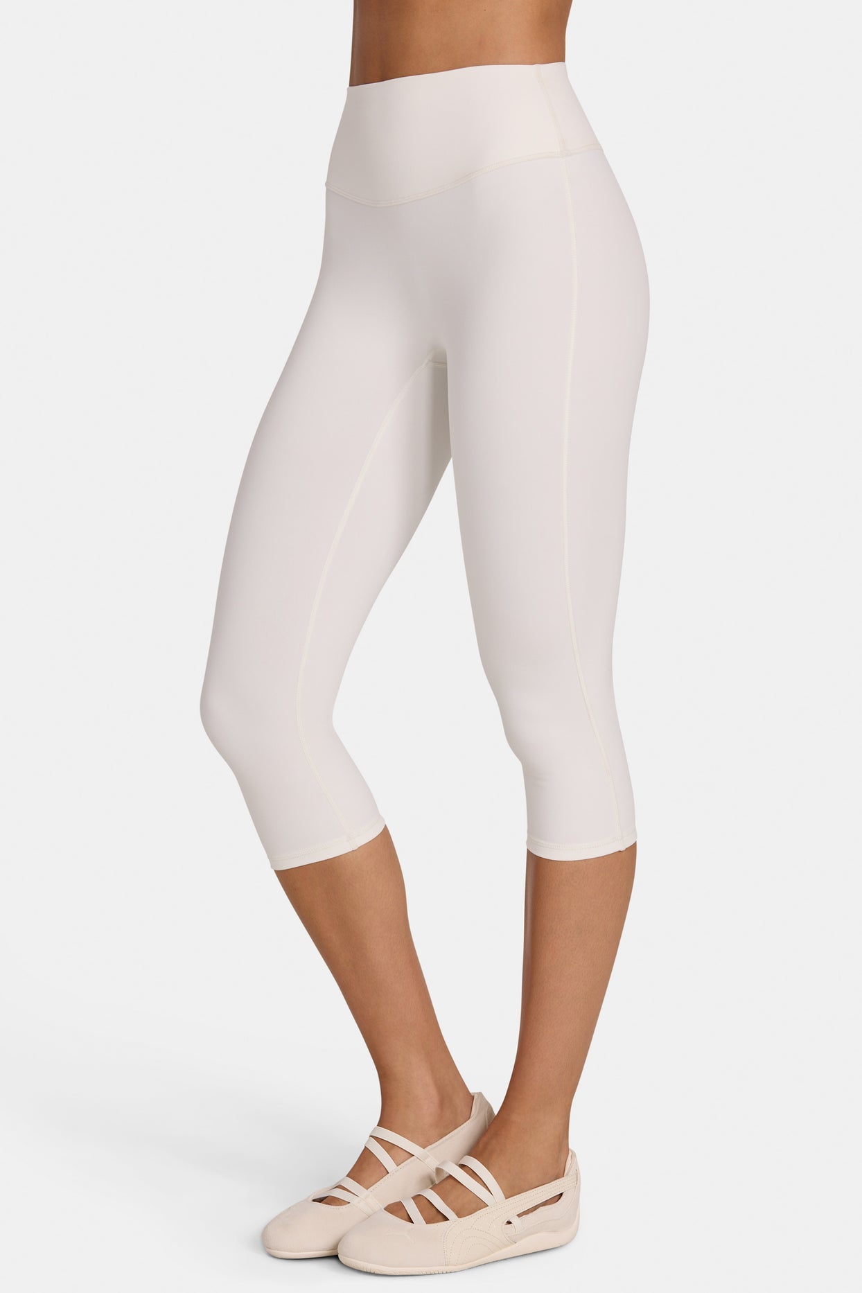 Soft Active Capri Leggings in Coconut - 6