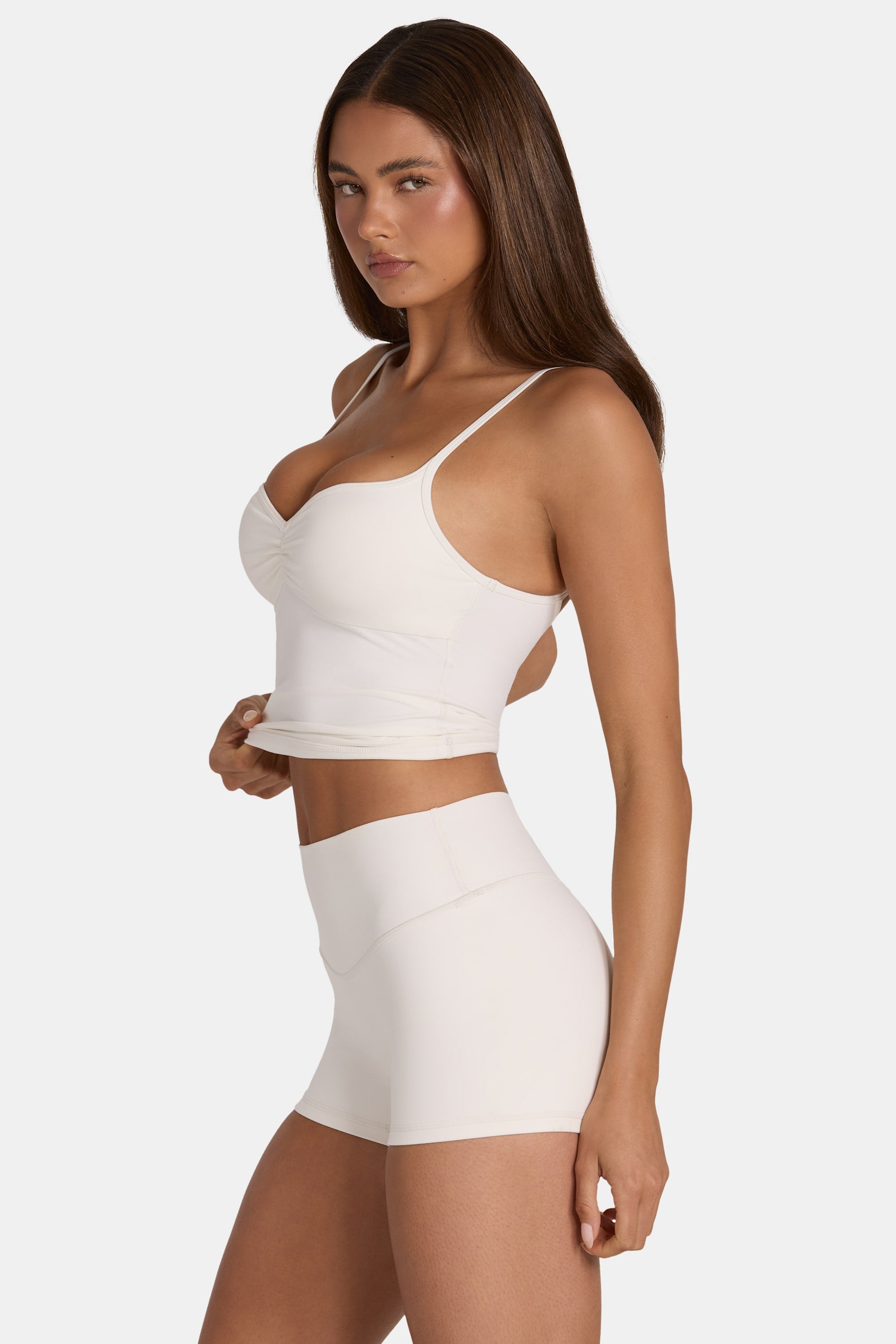 Soft Active Mini Shorts in Coconut