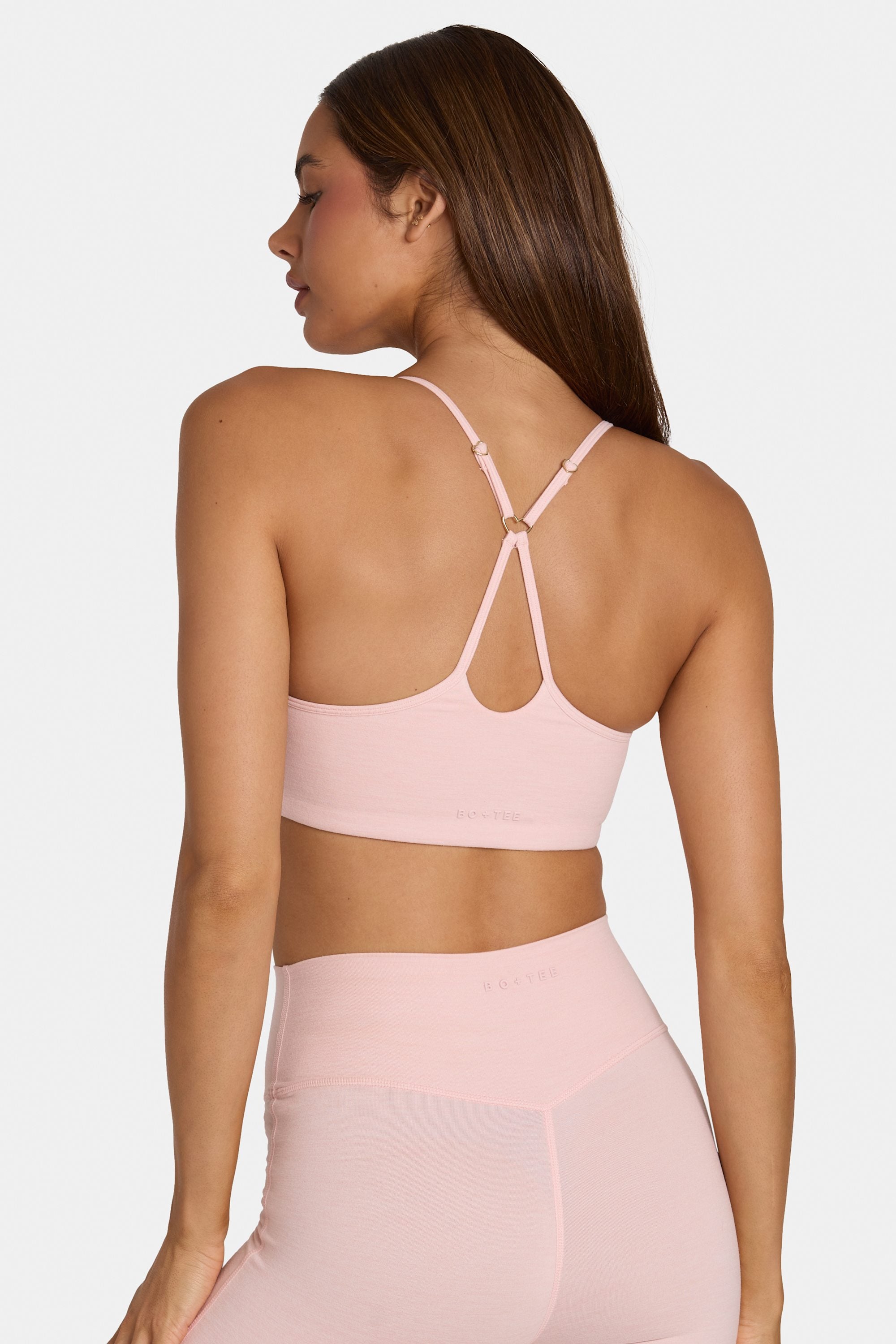 Soft Active Low-Impact Sports Bra in Blush Marl