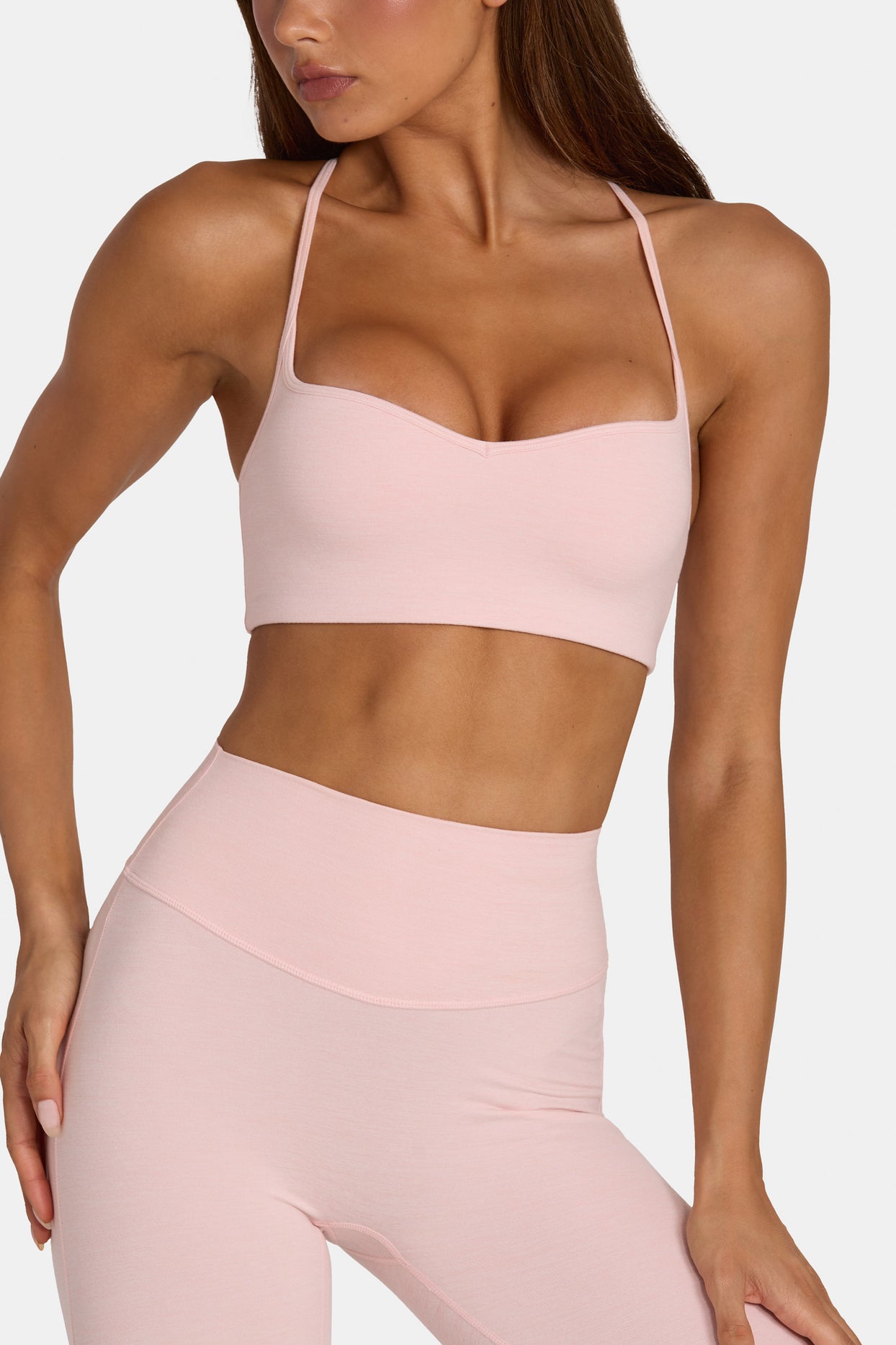 Soft Active Low-Impact Sports Bra in Blush Marl - 5
