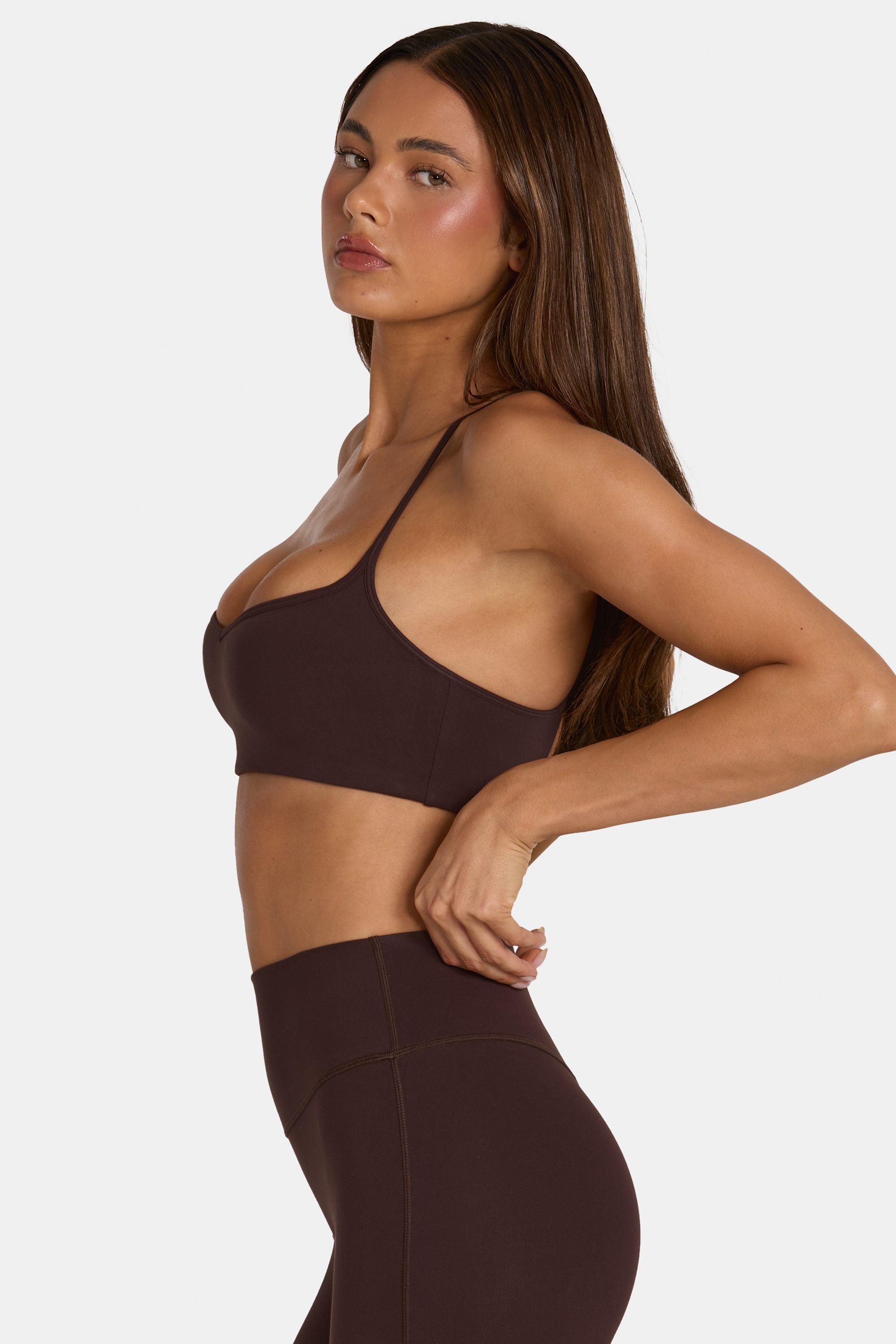Soft Active Low-Impact Sports Bra in Espresso