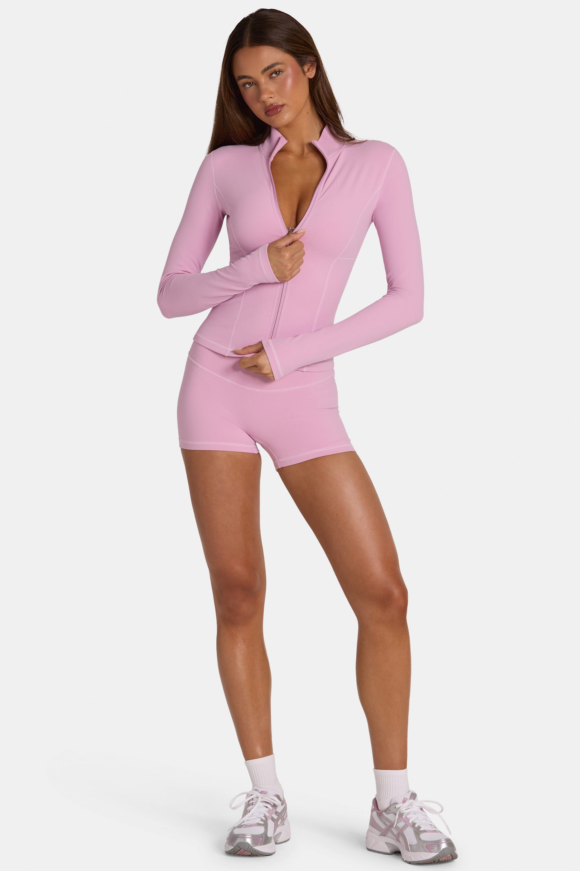 Soft Active Zip-Up Jacket in Sweet Pink