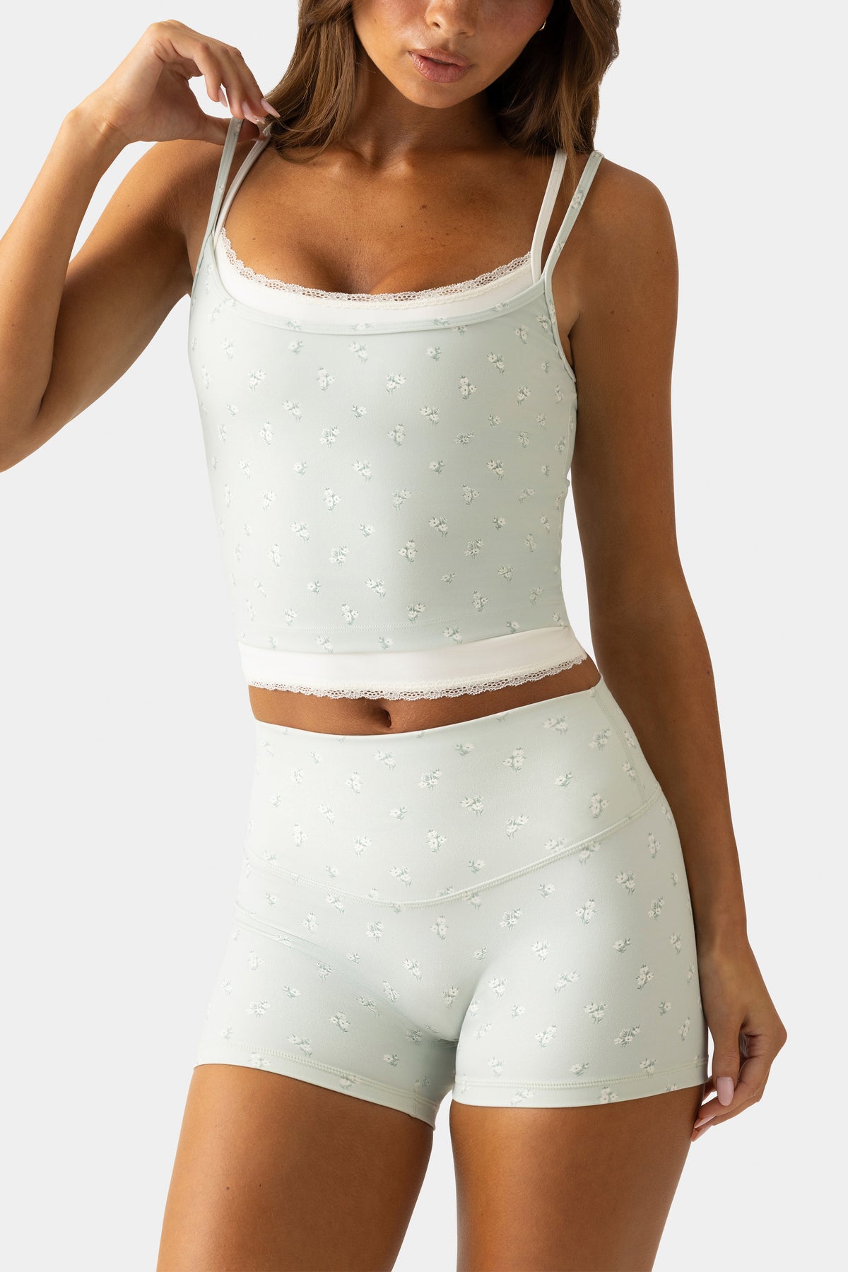Soft Active Double-Layer Tank Top in Matcha Meadow