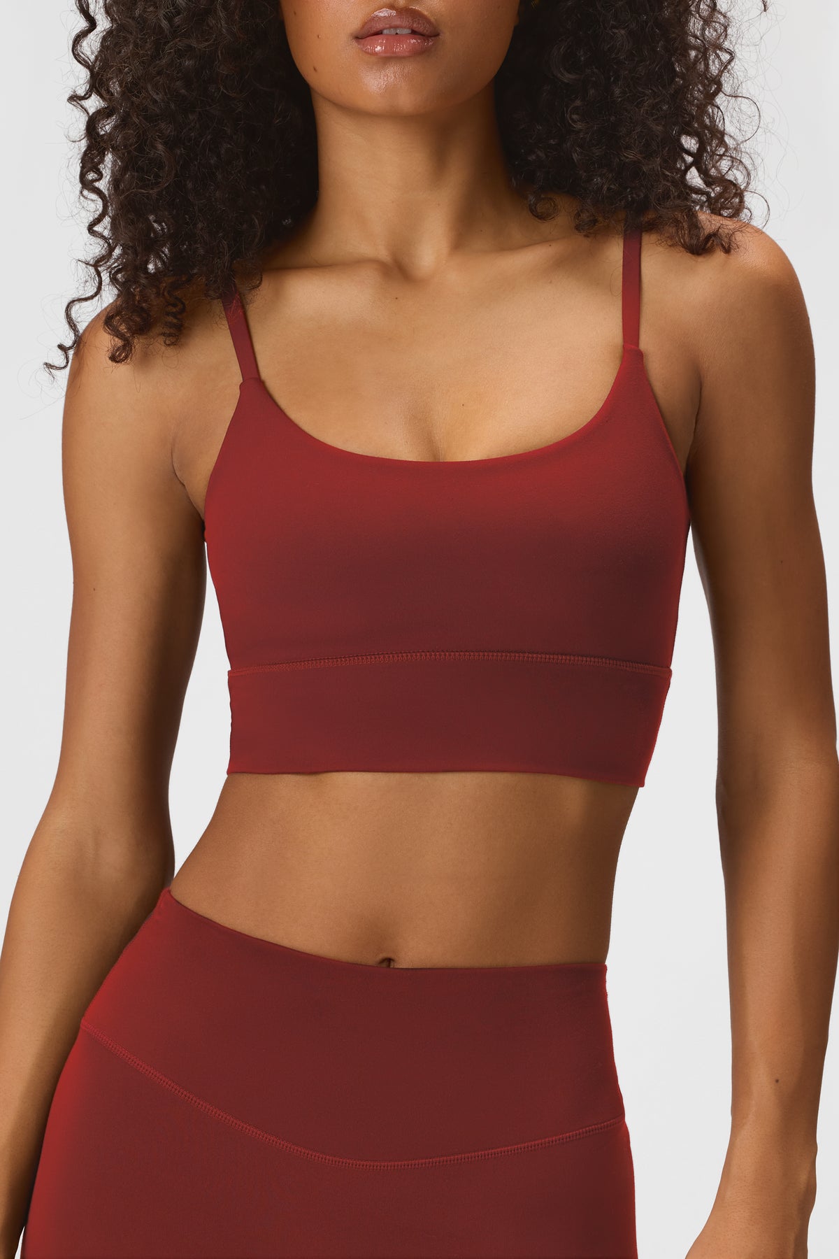 Soft Active High-Impact Bra in Dark Cherry
