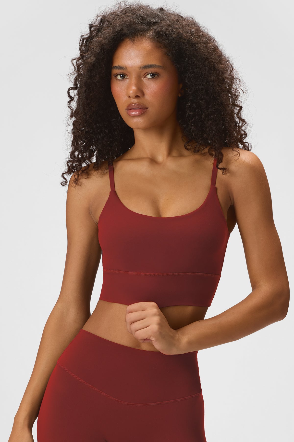 Soft Active High-Impact Bra in Dark Cherry