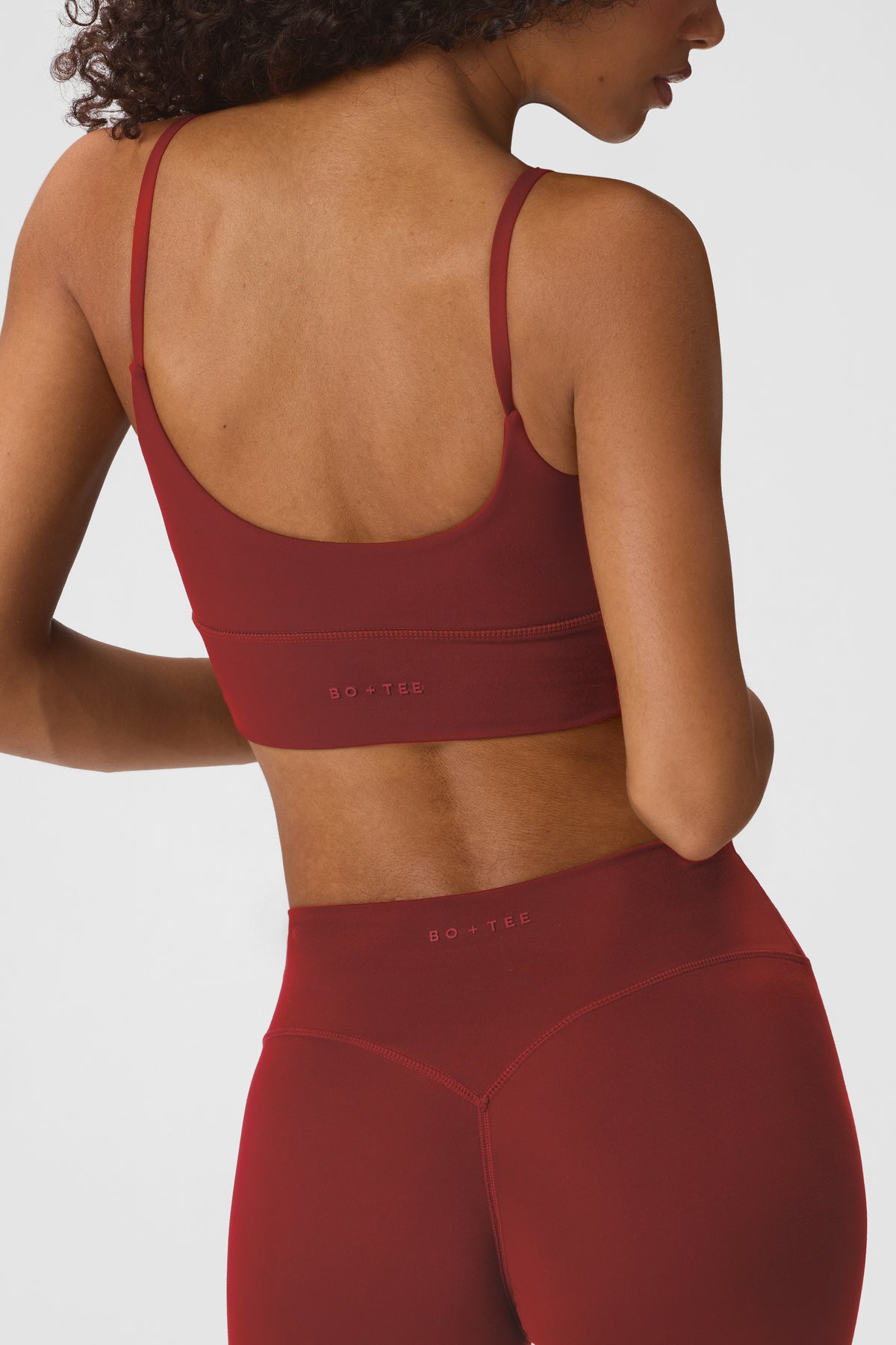 Soft Active High-Impact Bra in Dark Cherry
