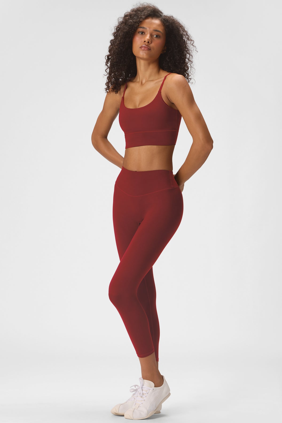 Soft Active High-Impact Bra in Dark Cherry