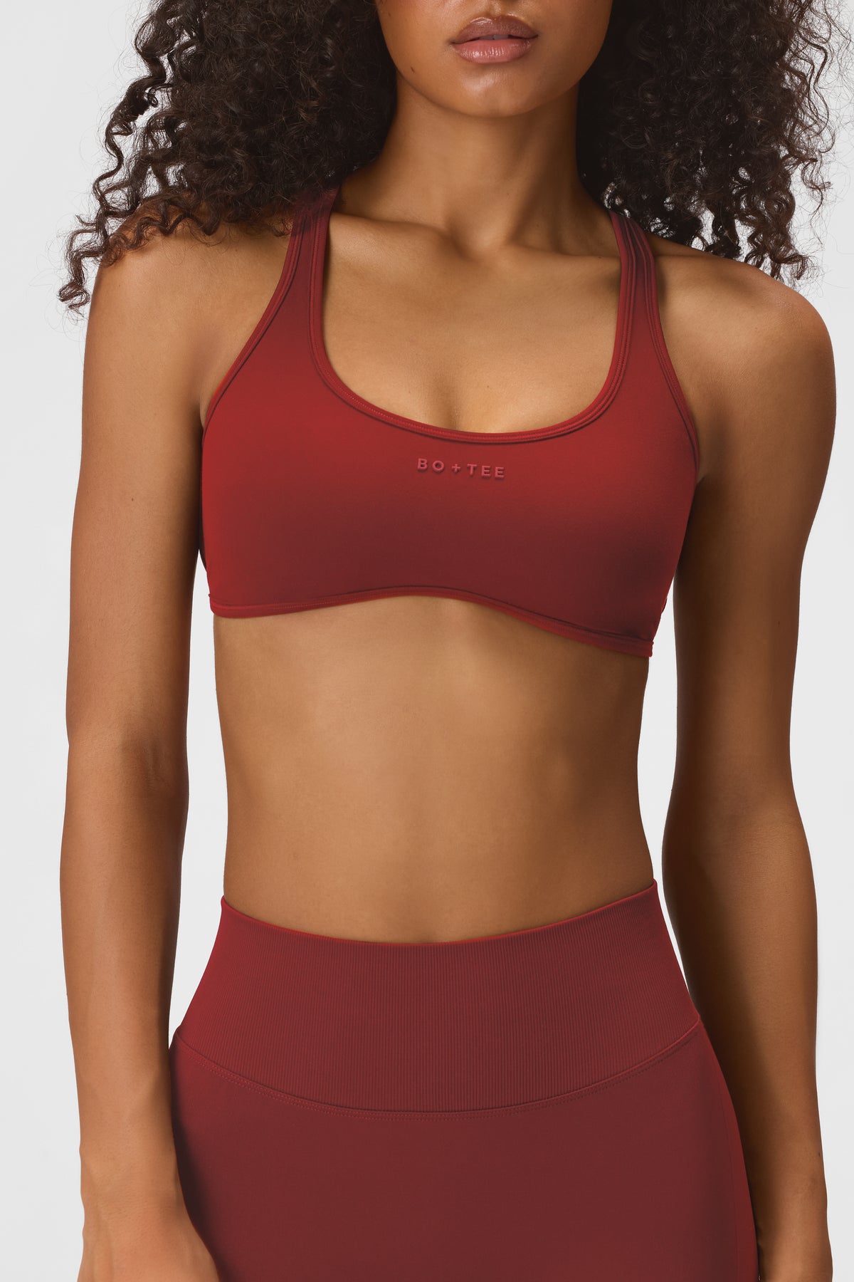 Soft Active Low-Impact Sports Bra in Dark Cherry