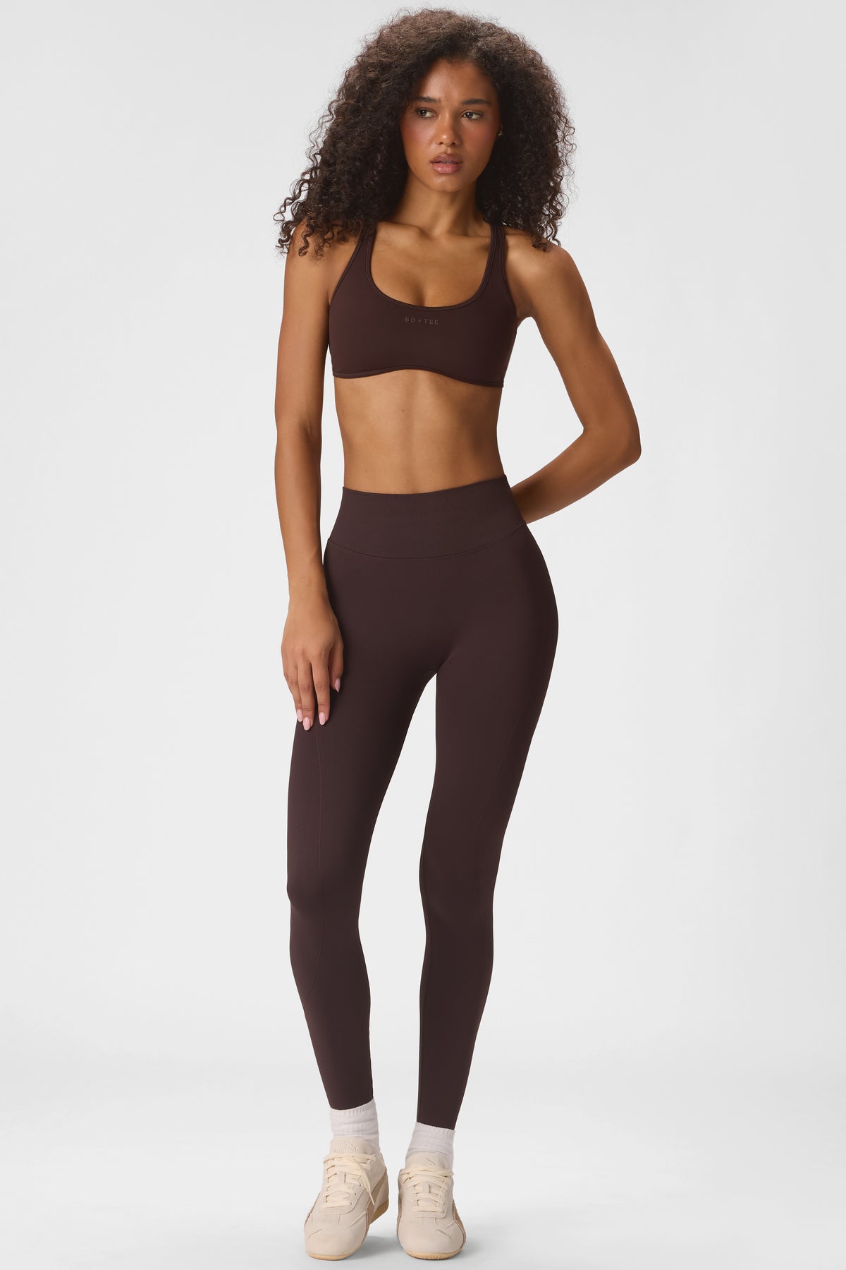 Soft Active Low-Impact Sports Bra in Espresso