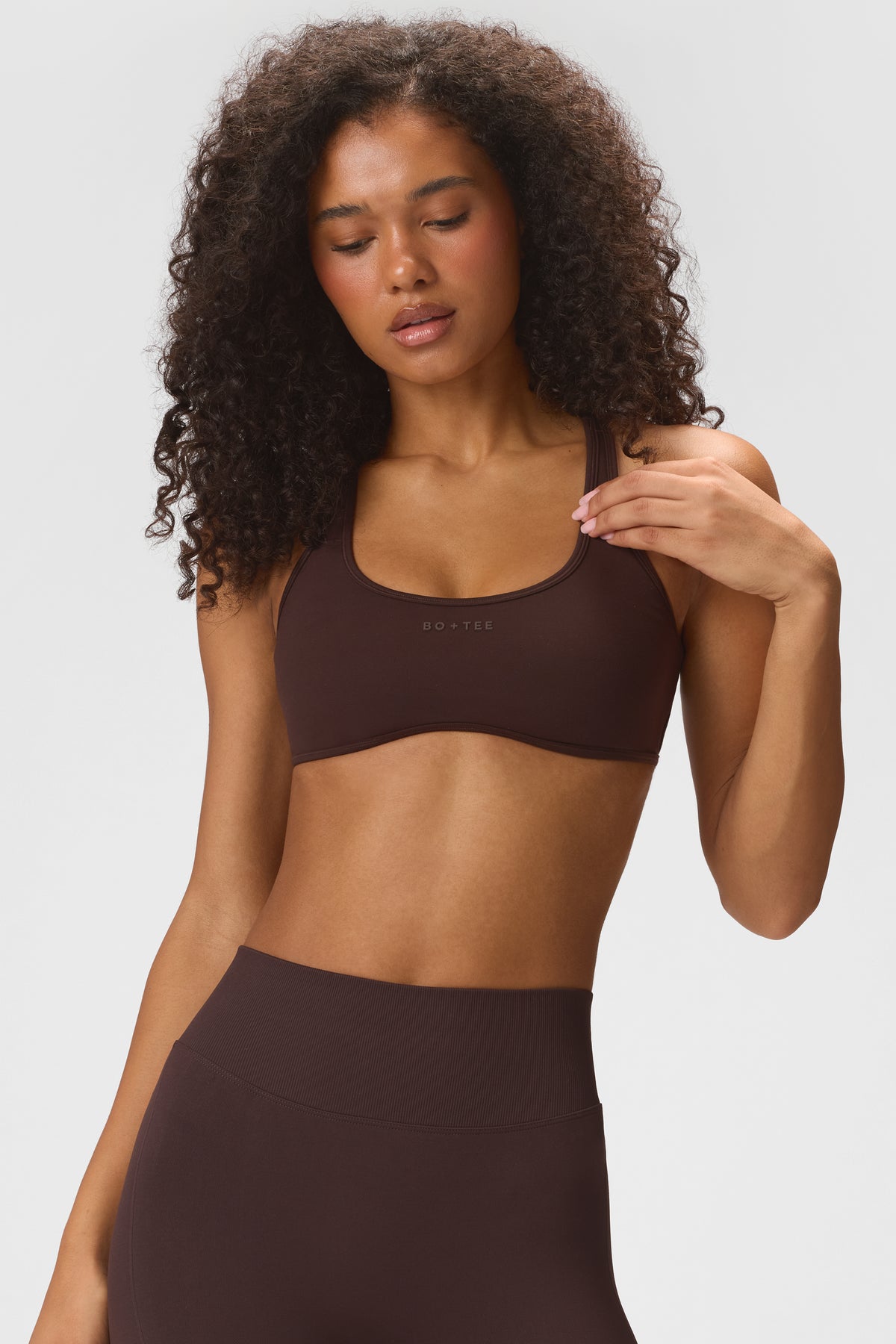 Soft Active Low-Impact Sports Bra in Espresso