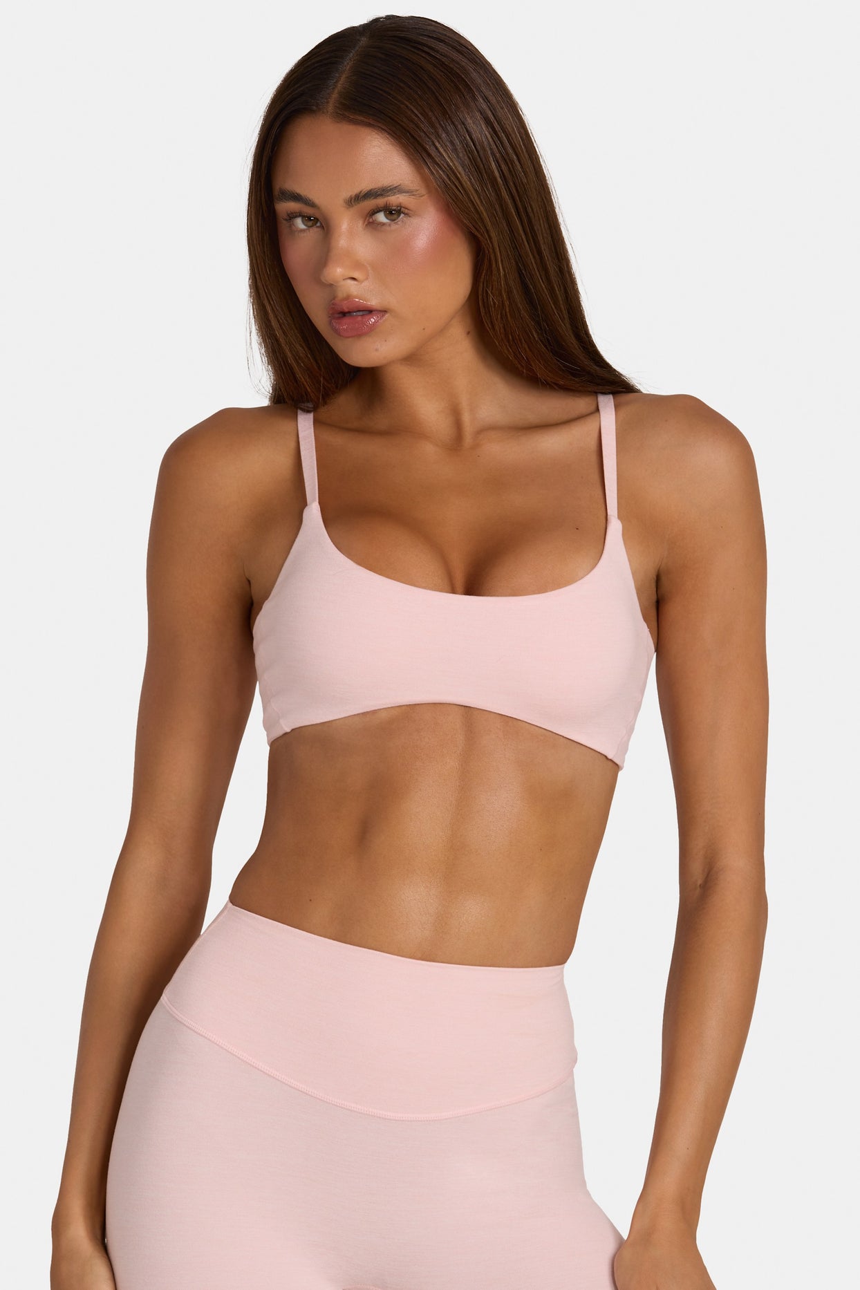 Soft Active Low-Impact Sports Bra in Blush Marl - 1