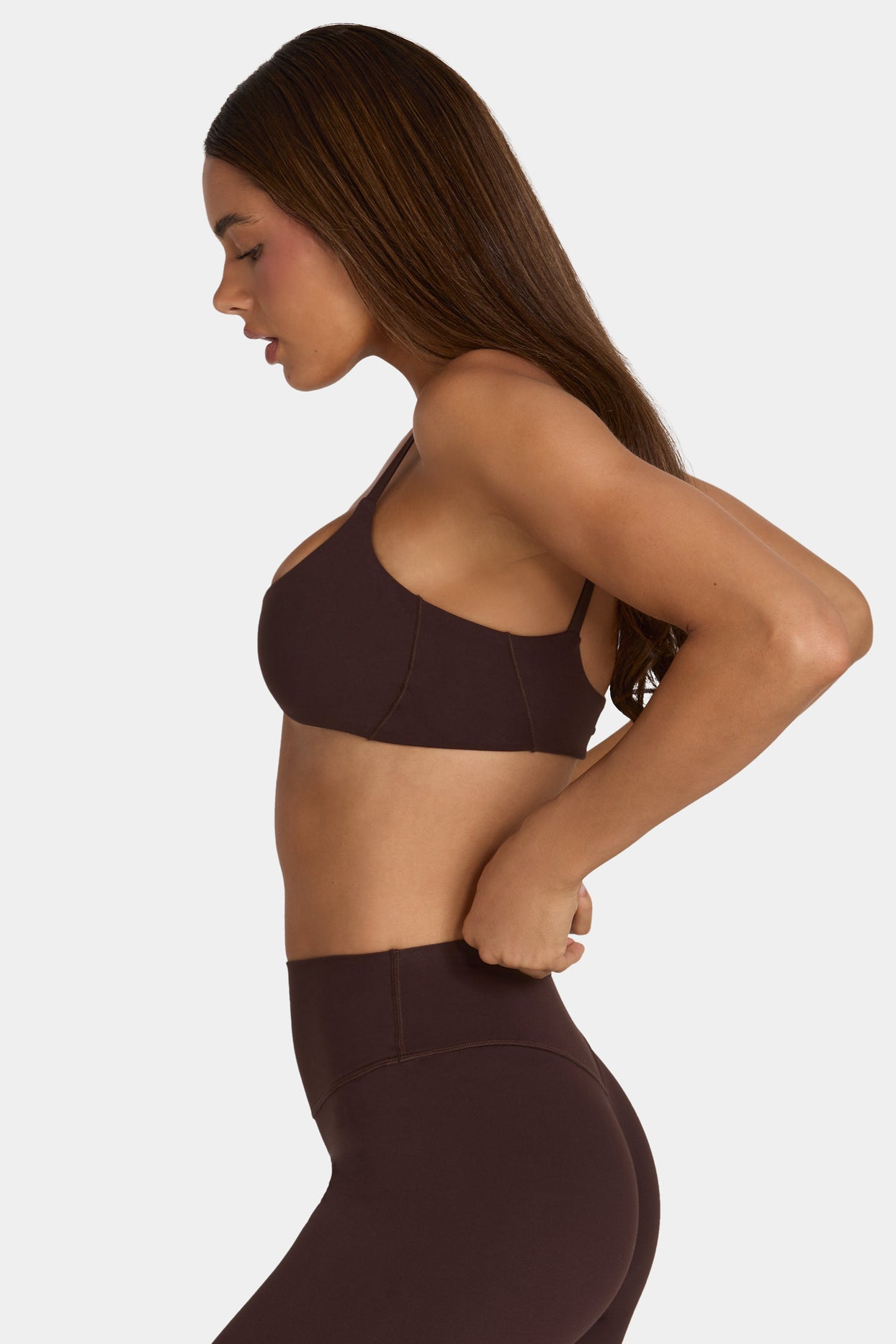 Soft Active Low-Impact Sports Bra in Espresso - 5
