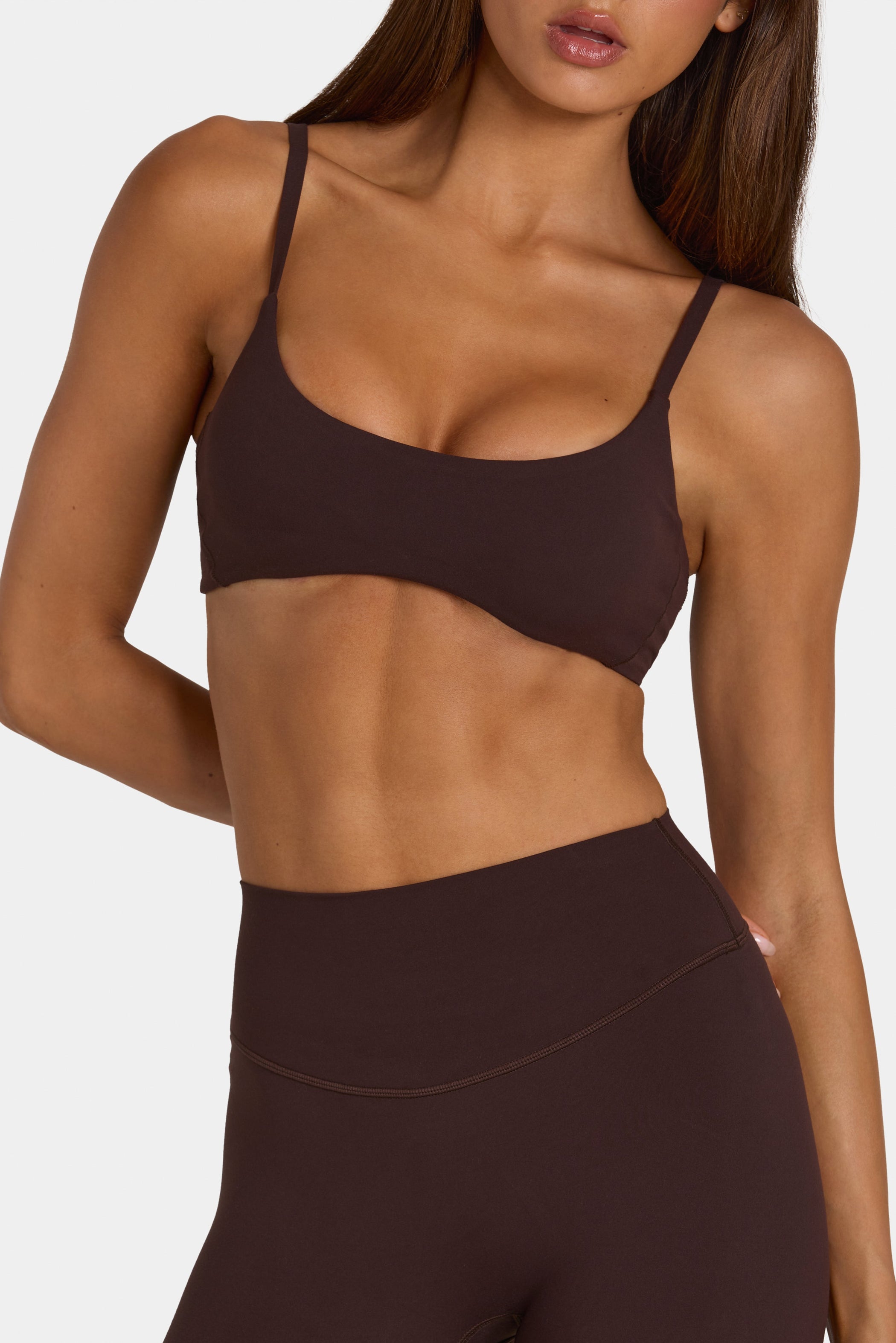 Soft Active Low-Impact Sports Bra in Espresso