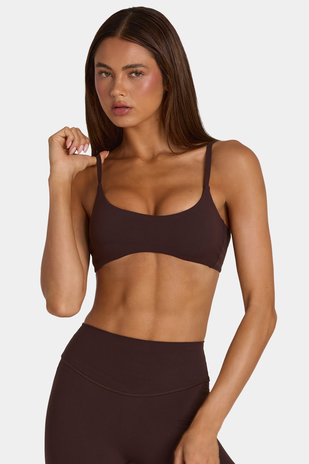 Soft Active Low-Impact Sports Bra in Espresso - 7