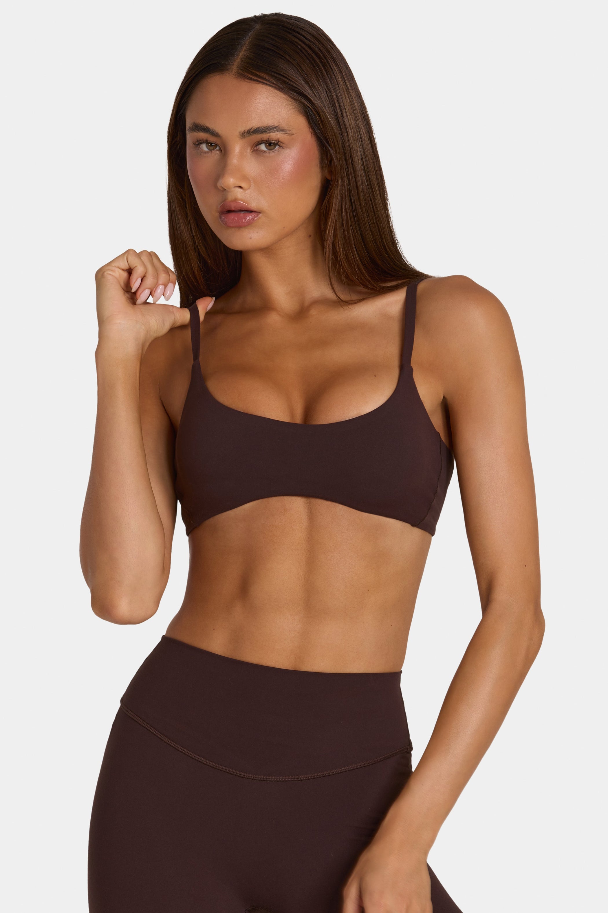 Soft Active Low-Impact Sports Bra in Espresso