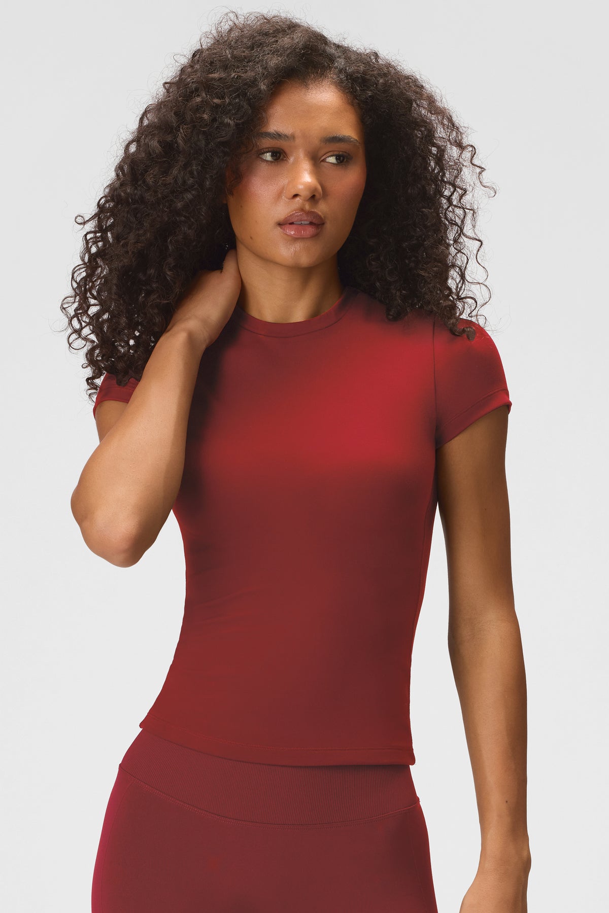 Soft Active T-Shirt in Dark Cherry