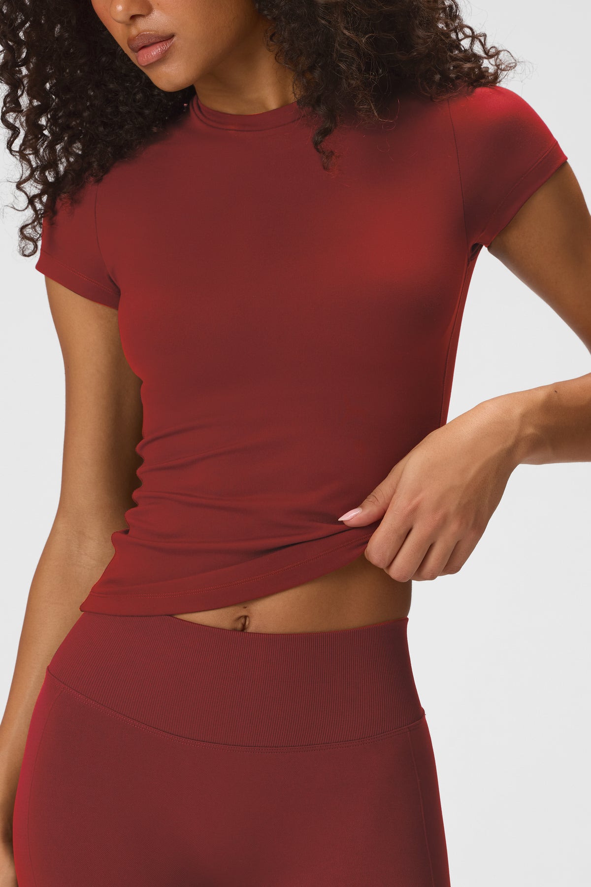 Soft Active T-Shirt in Dark Cherry