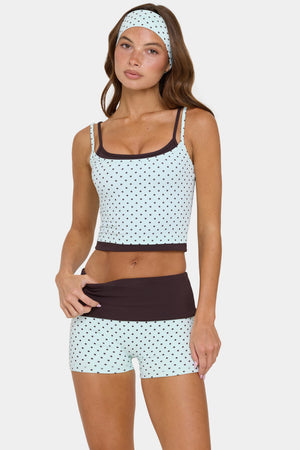 Soft Active Double-Layer Tank Top in Mint Chip