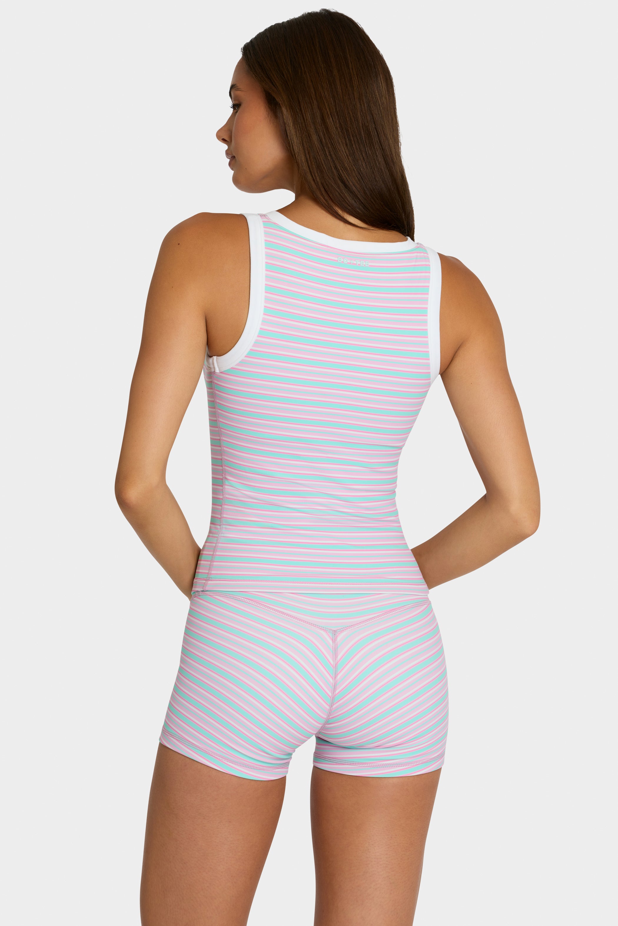 Soft Active Tank Top  in Multi Stripe - 2