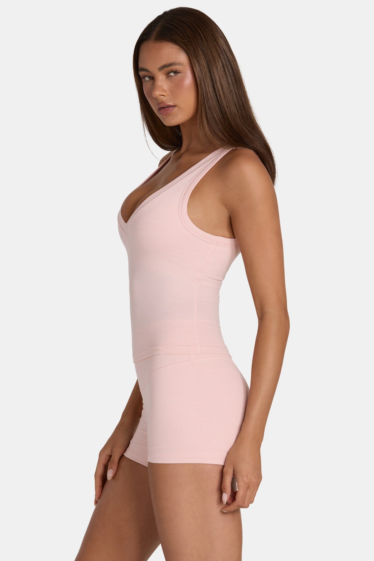 Soft Active Tank Top in Blush Marl - 5